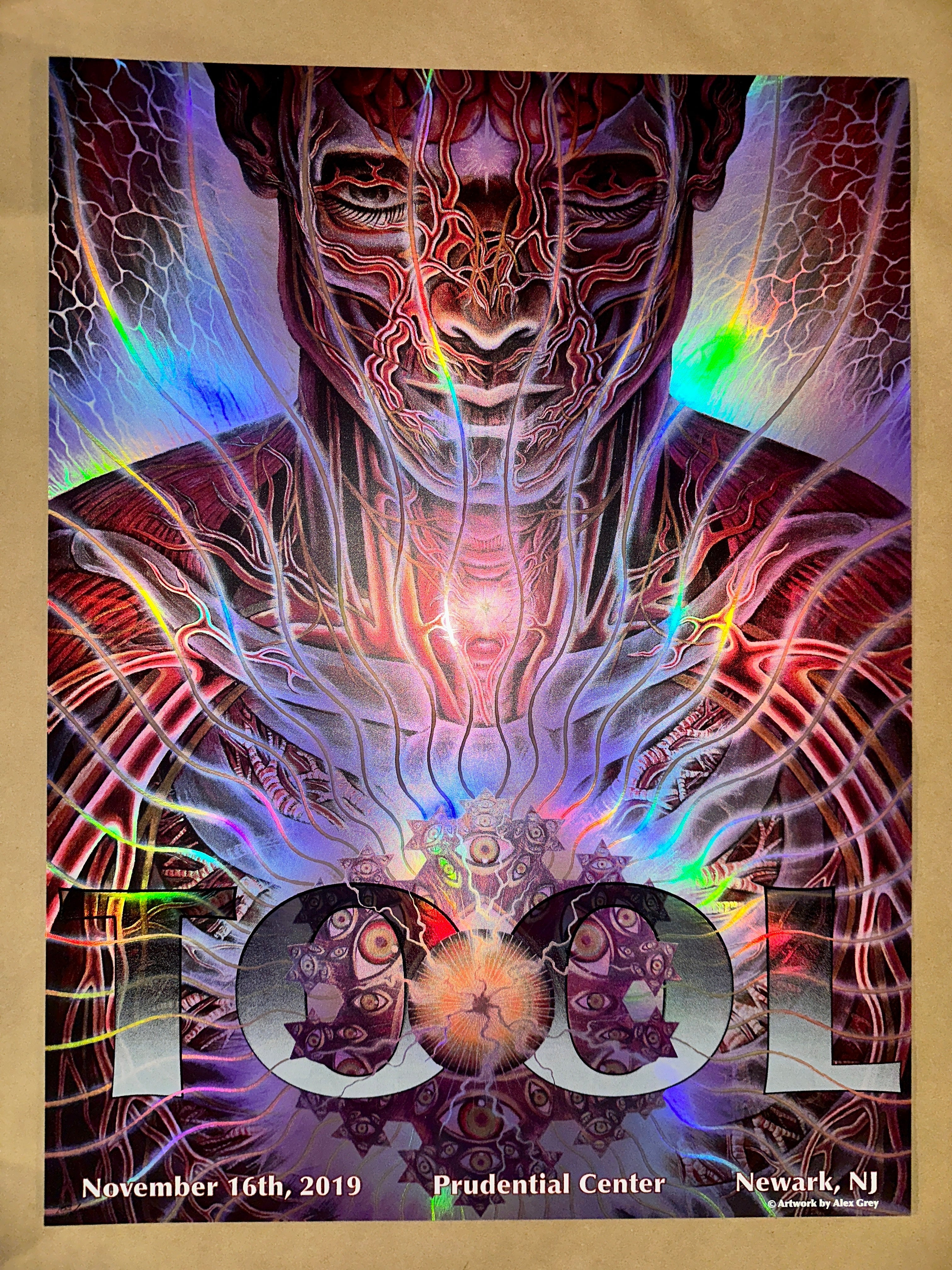 Tool 2019 Newark Fear Inoculum Tour Concert Poster - Alex Grey