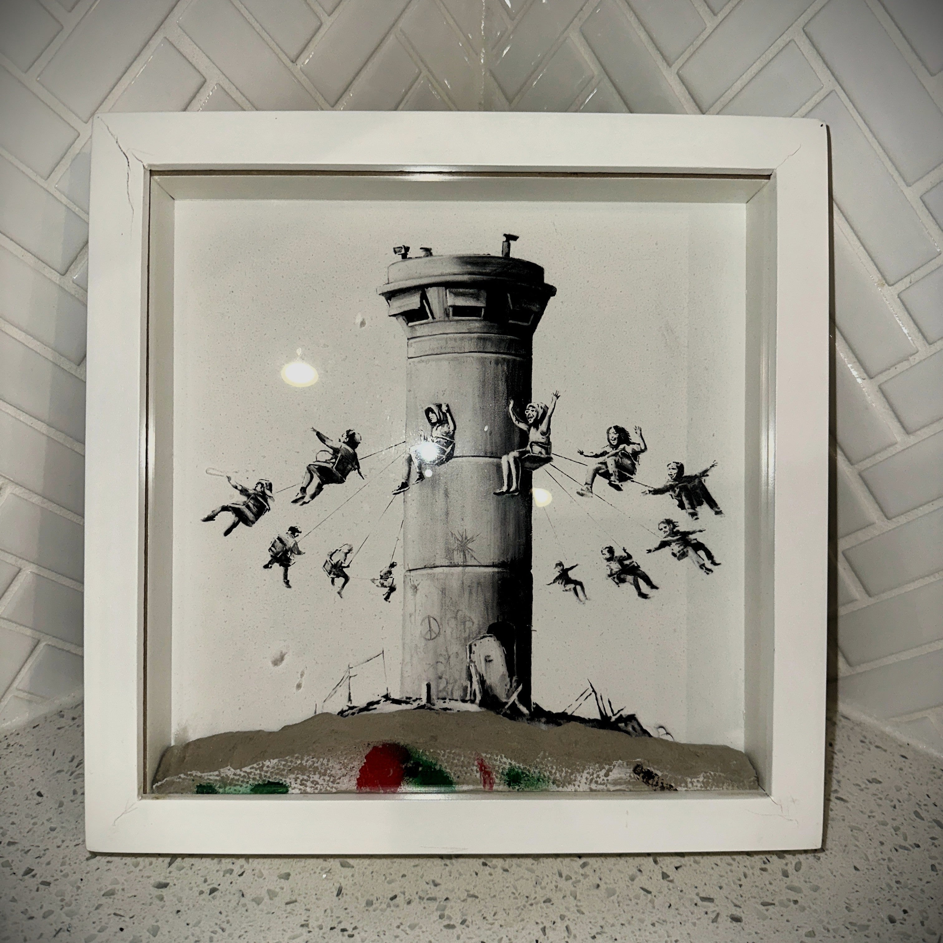 Figures and Display Pieces Collection Banksy Walled Off Hotel 2017 Framed Box Set Front - Copy