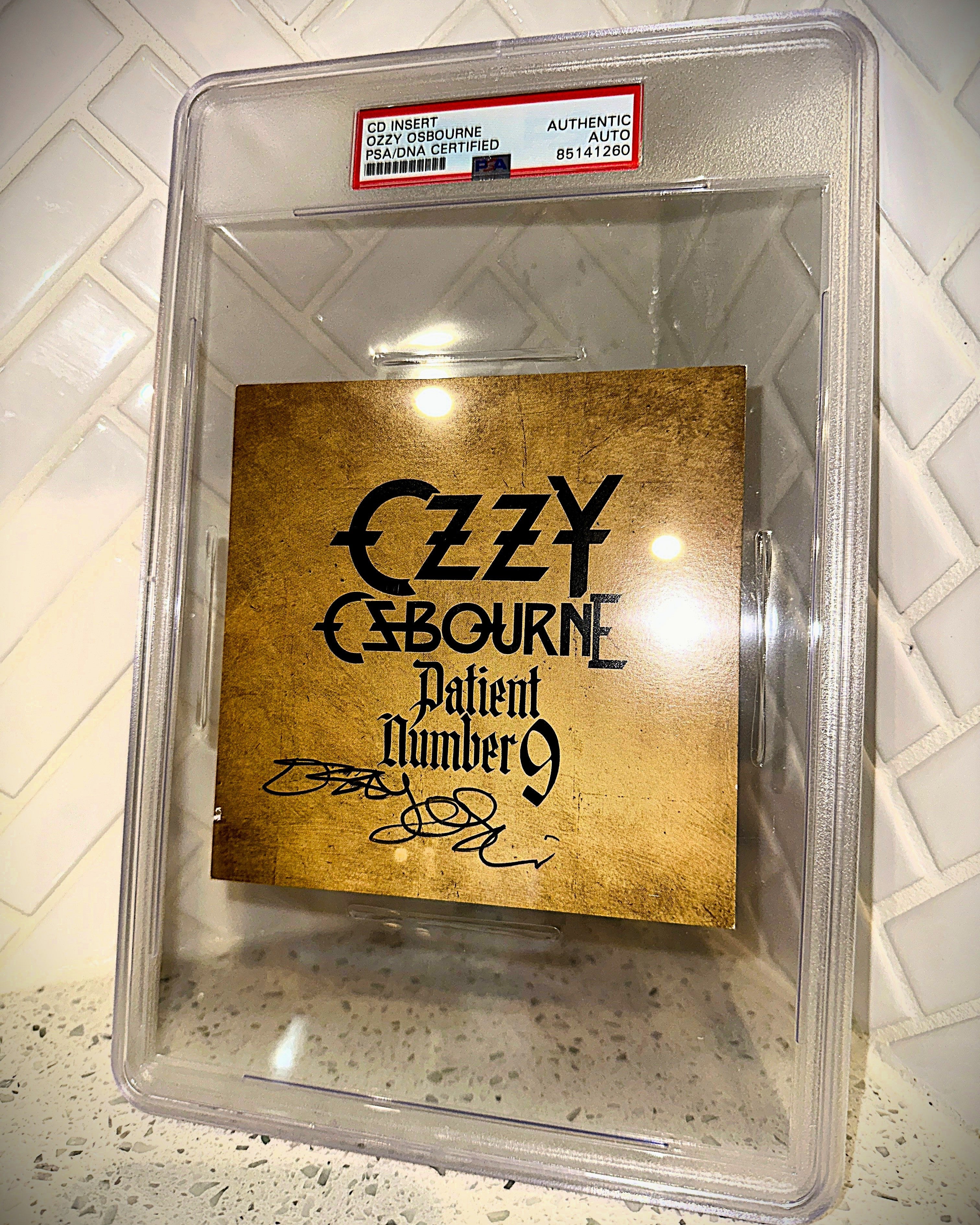 Ozzy Osbourne PSA Certified Authentic Hand-Written Autograph Signature on CD Art Card Insert Collection