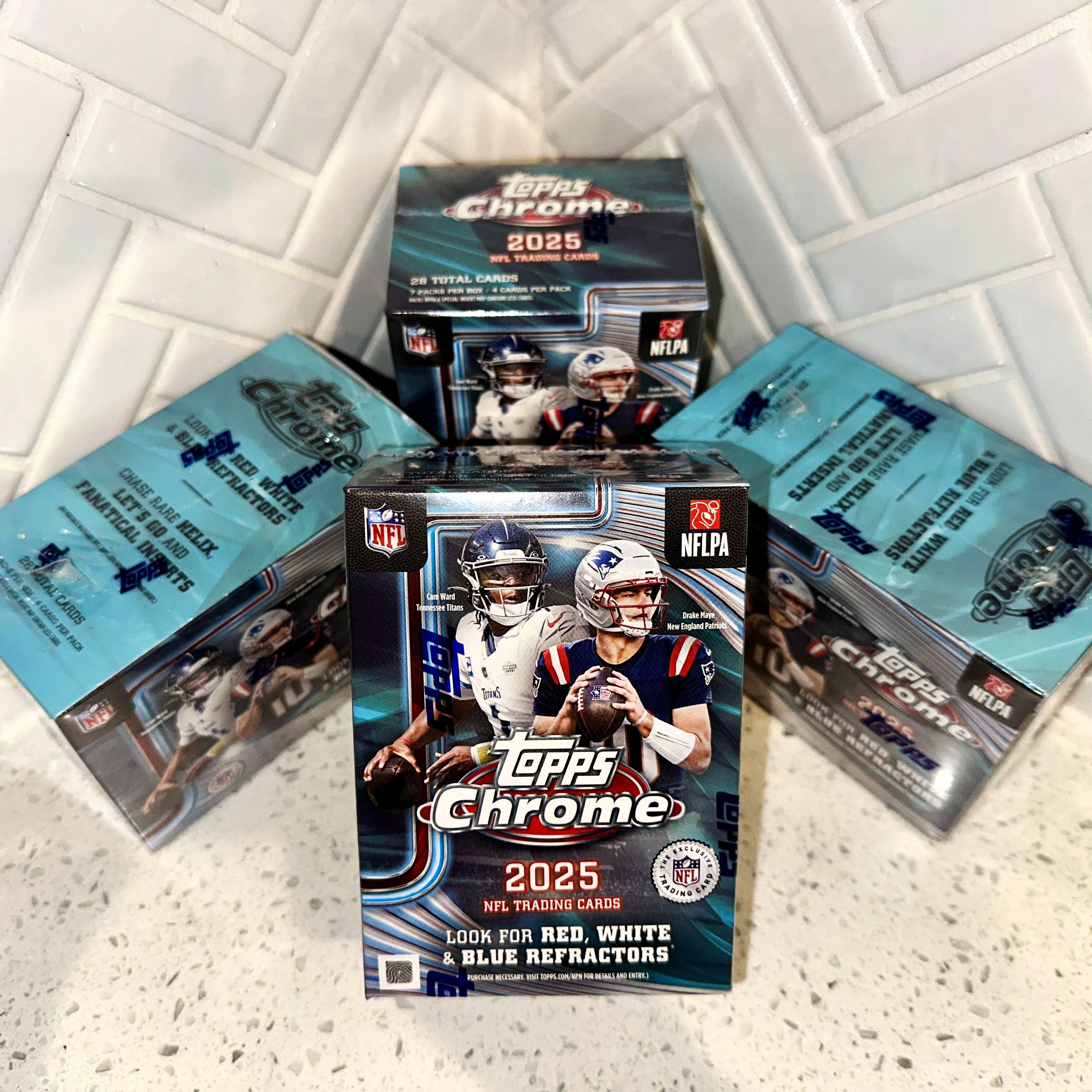 2025 Topps Chrome NFL Football Hobby Value Blaster Box Lot 4 – Limited Collectibles
