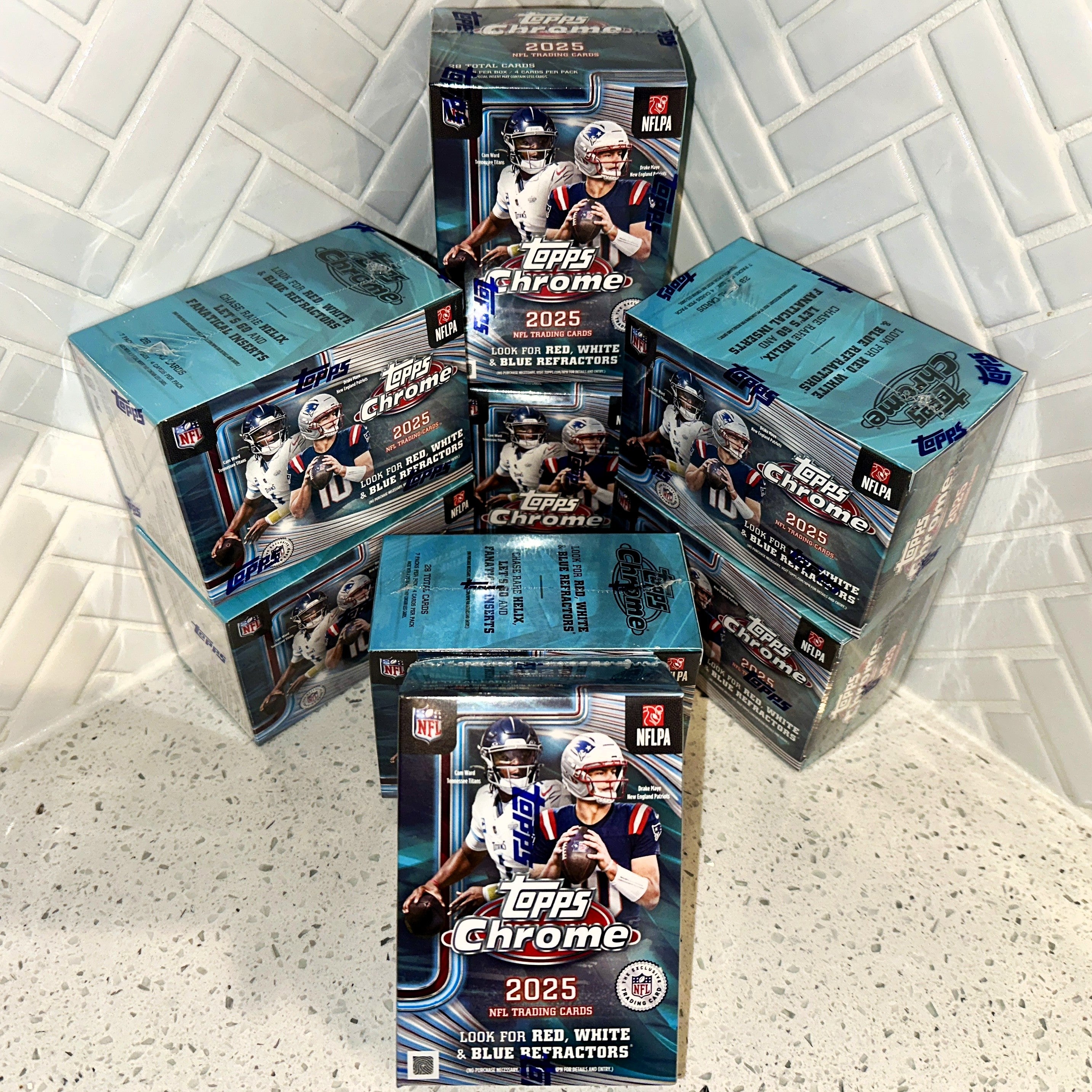 2025 Topps Chrome NFL Football Hobby Value Blaster Box Lot 8 – Limited Collectibles