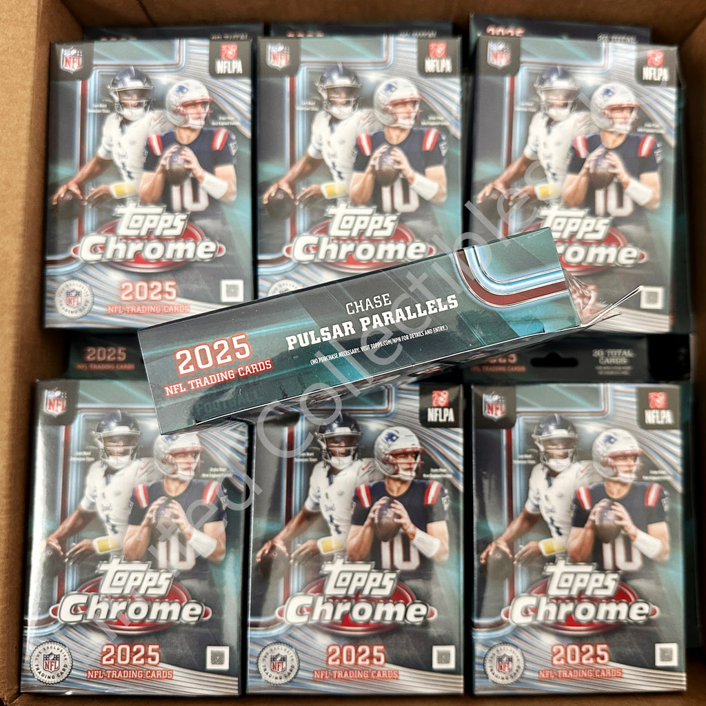 2025 Topps Chrome NFL Football Hobby Hanger Box Side