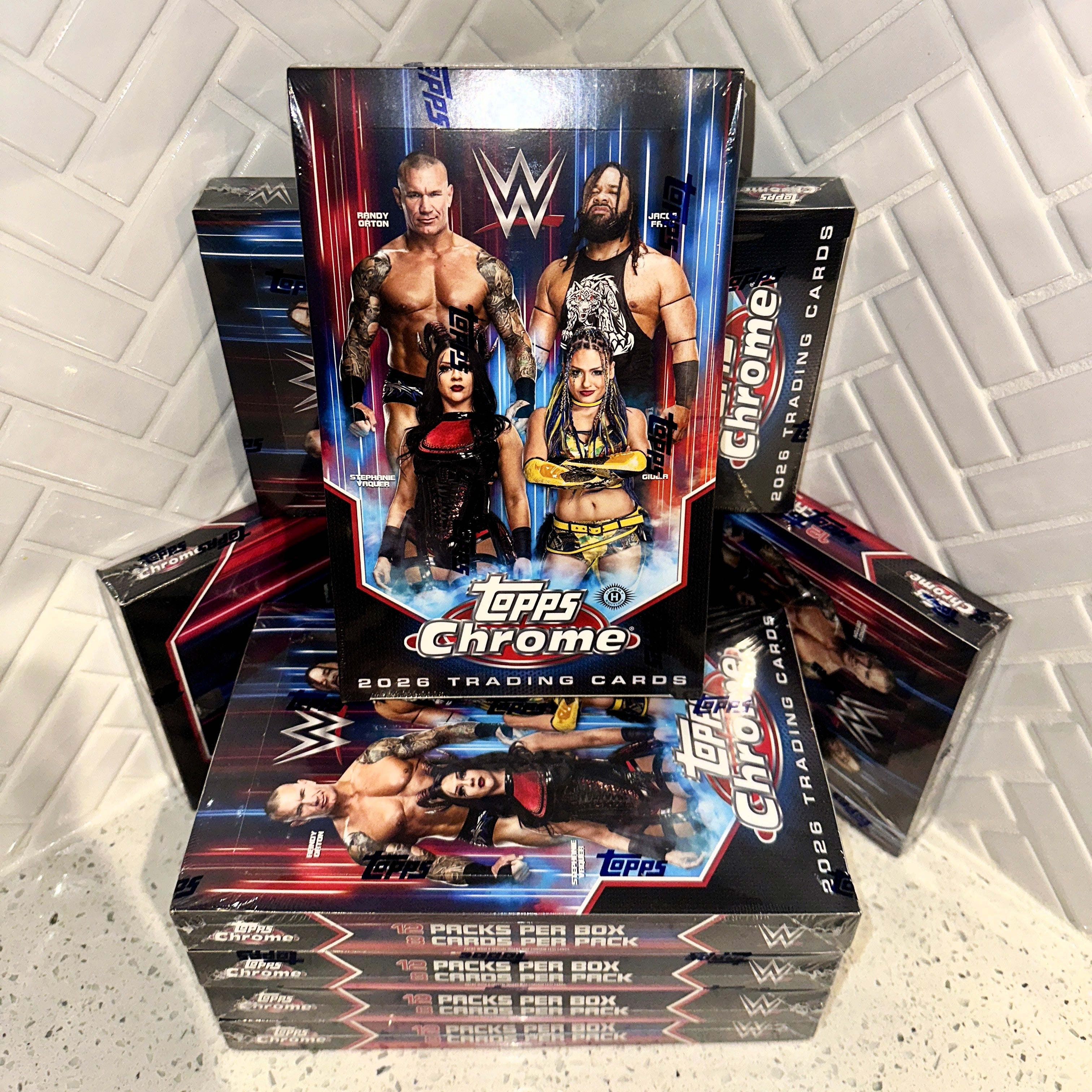2026 Topps Chrome WWE Wrestling Hobby Box Front – Limited Collectibles