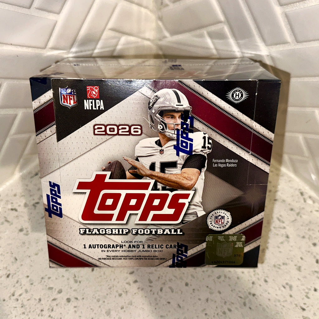 2026 Topps Flagship Football NFL Hobby Jumbo Box Front