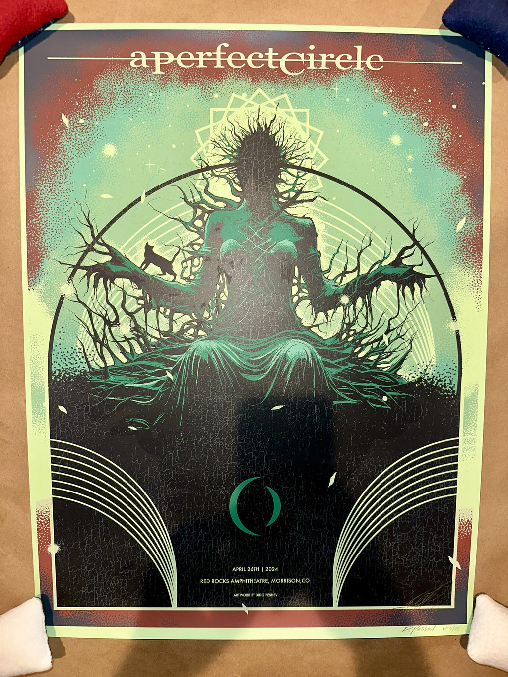 A Perfect Circle Red Rocks 2024 Limited Edition Sessanta Tour Concert Poster Front