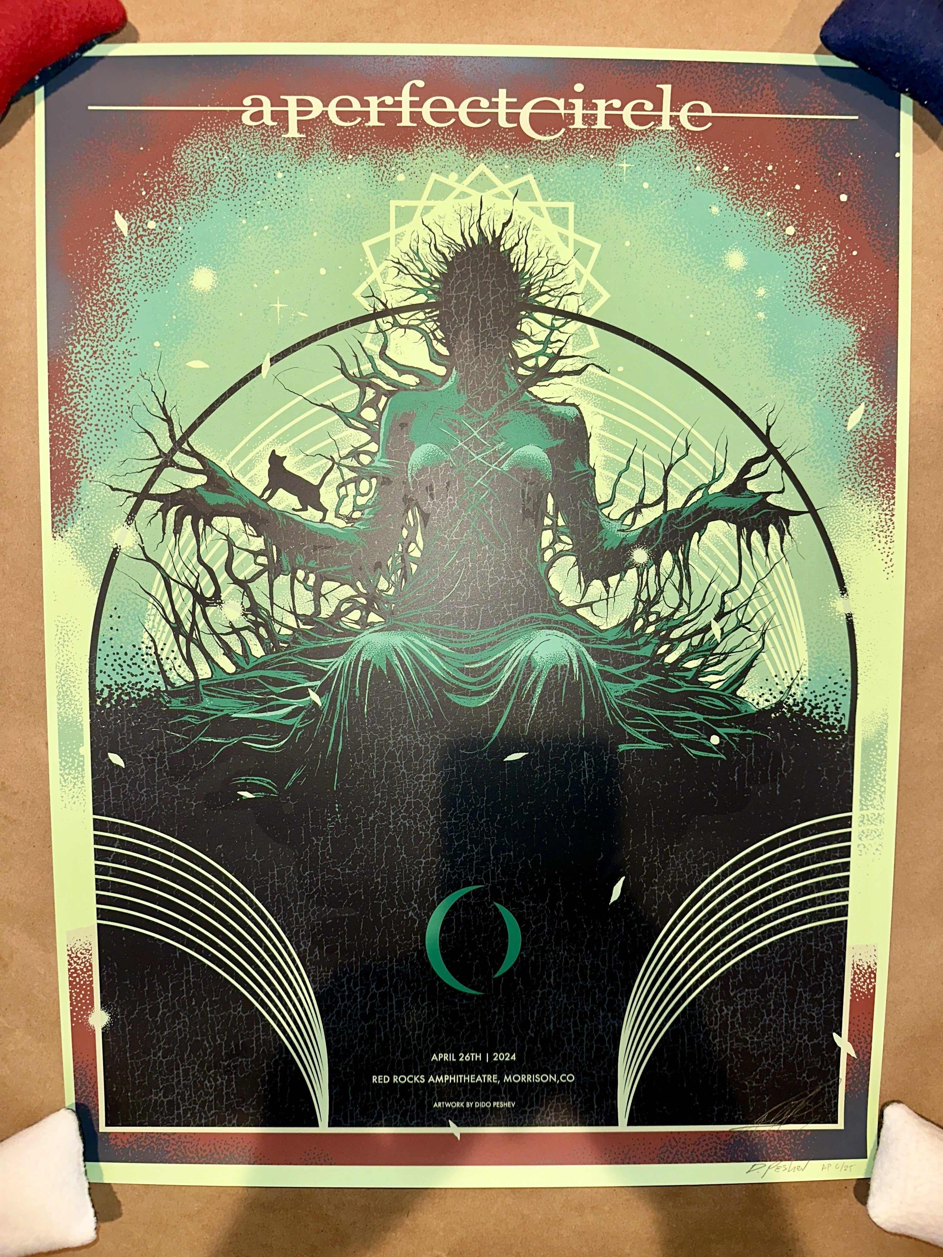A Perfect Circle Red Rocks 2024 Limited Edition Sessanta Tour Concert Poster Front – Limited Collectibles