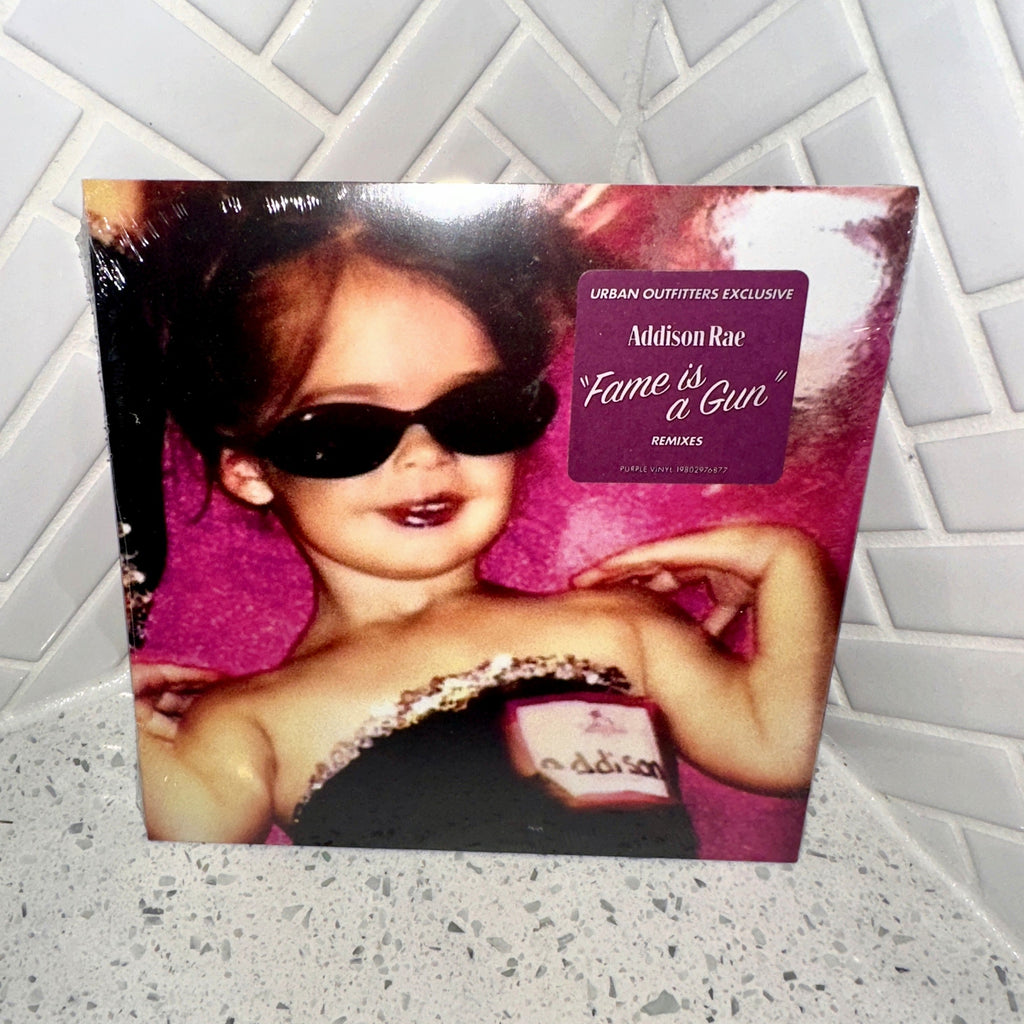 Addison Rae - Fame is a Gun LP Single Limited Edition Opaque White Vinyl Record - media_vinyl