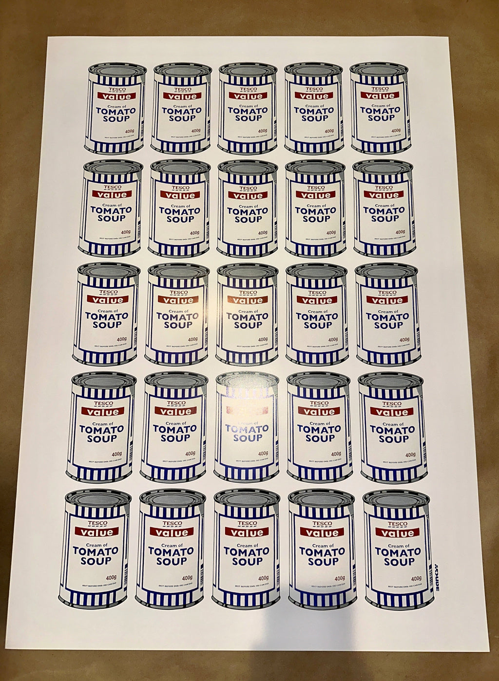 Banksy Soup Cans 2006 Limited Edition Official Lithograph with Original POW Tube Front