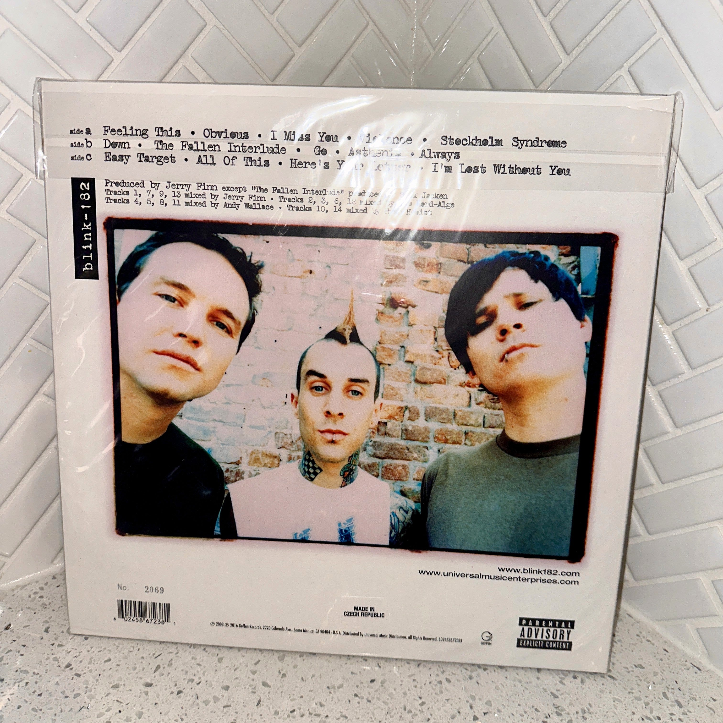 Blink 182 - Blink 182 LP - IVC Edition Etched Sleeve Clear Vinyl Record – Limited Collectibles