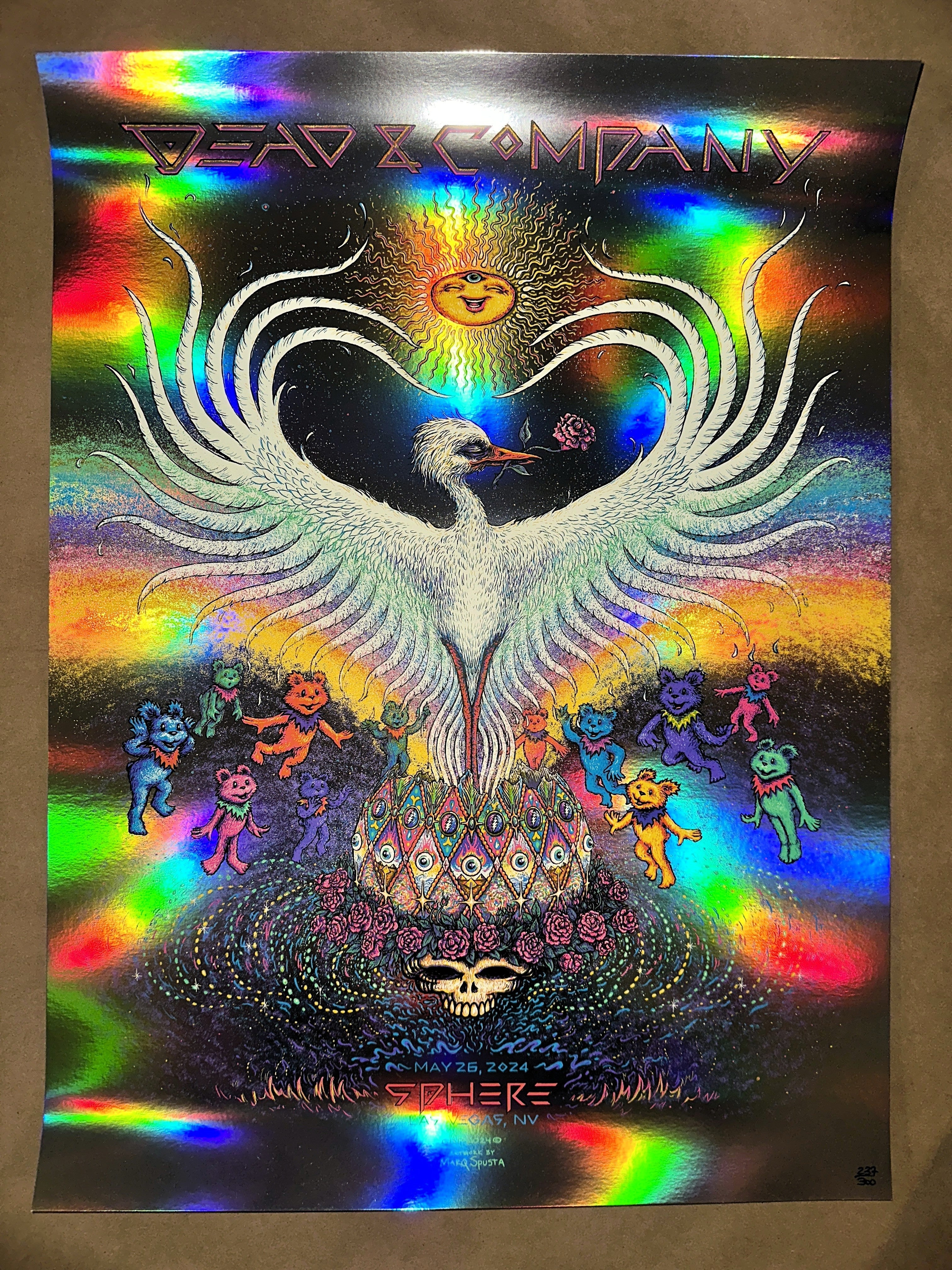 Dead & Company Las Vegas Sphere Limited Edition Foil Variant Poster - Marq Spusta - art_print – Limited Collectibles
