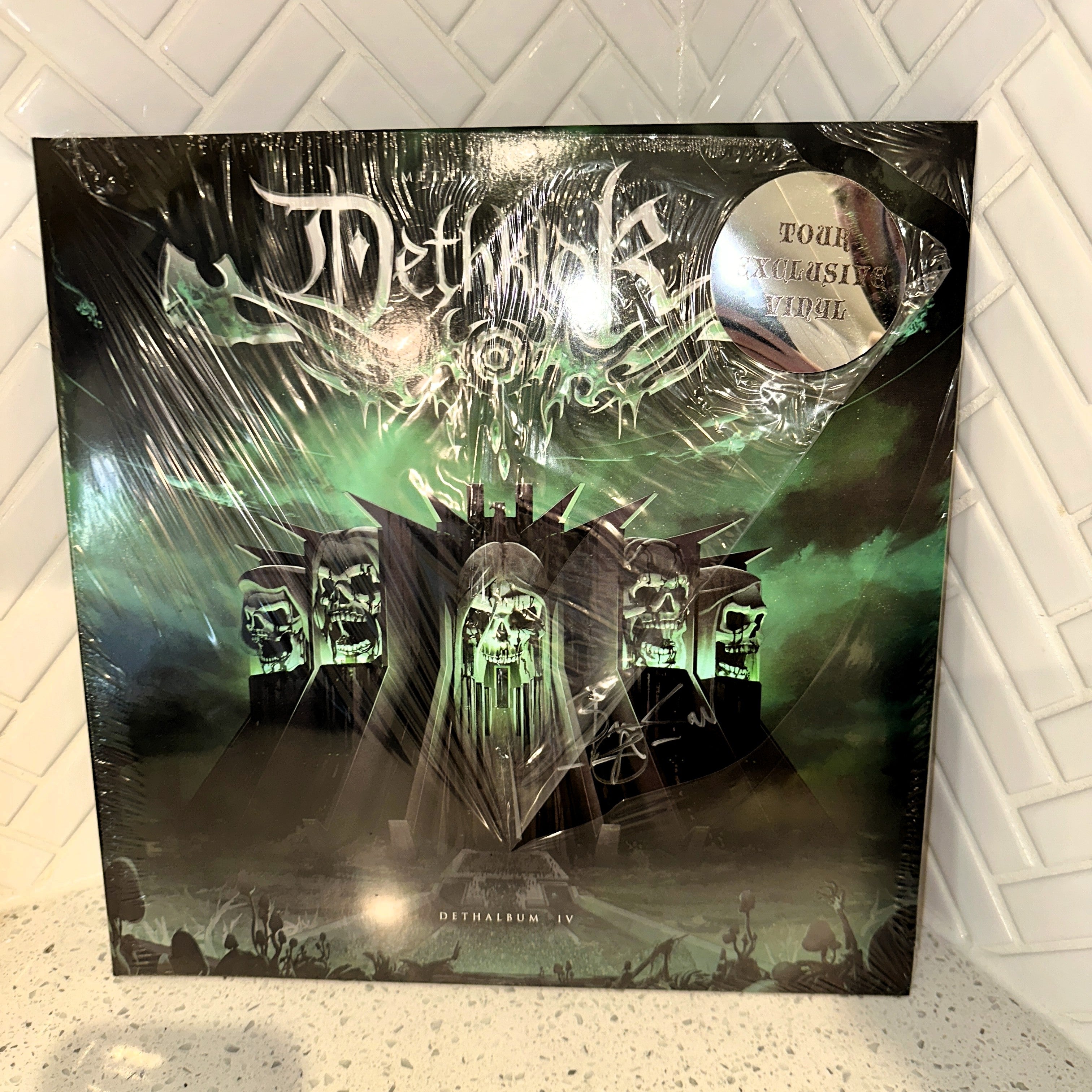 Dethklok - Dethalbum IV LP - Limited Black Green Marble Vinyl - Signed - media_vinyl – Limited Collectibles
