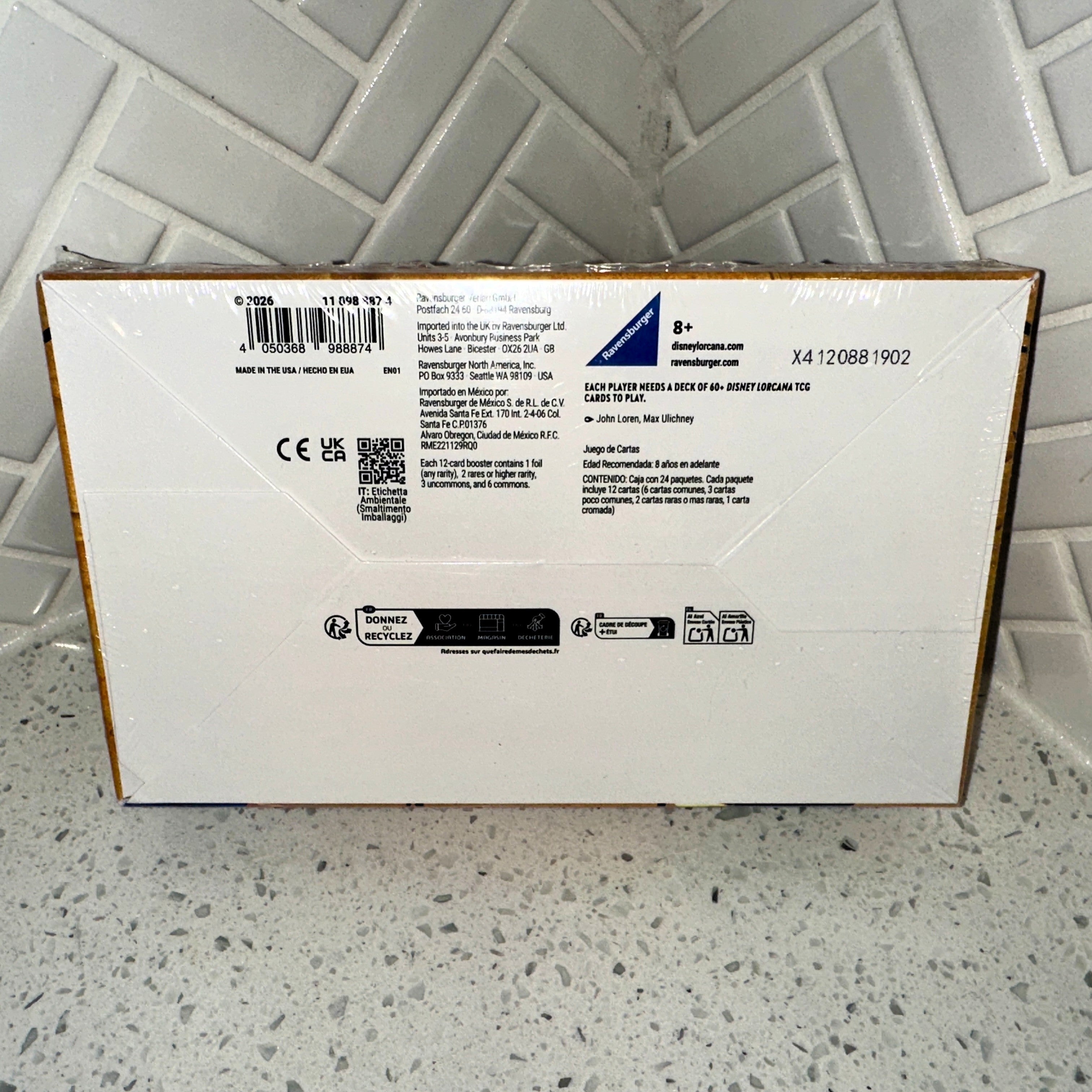 Disney Lorcana TCG Wilds Unknown Booster Display Box Bottom UPC Barcode – Limited Collectibles