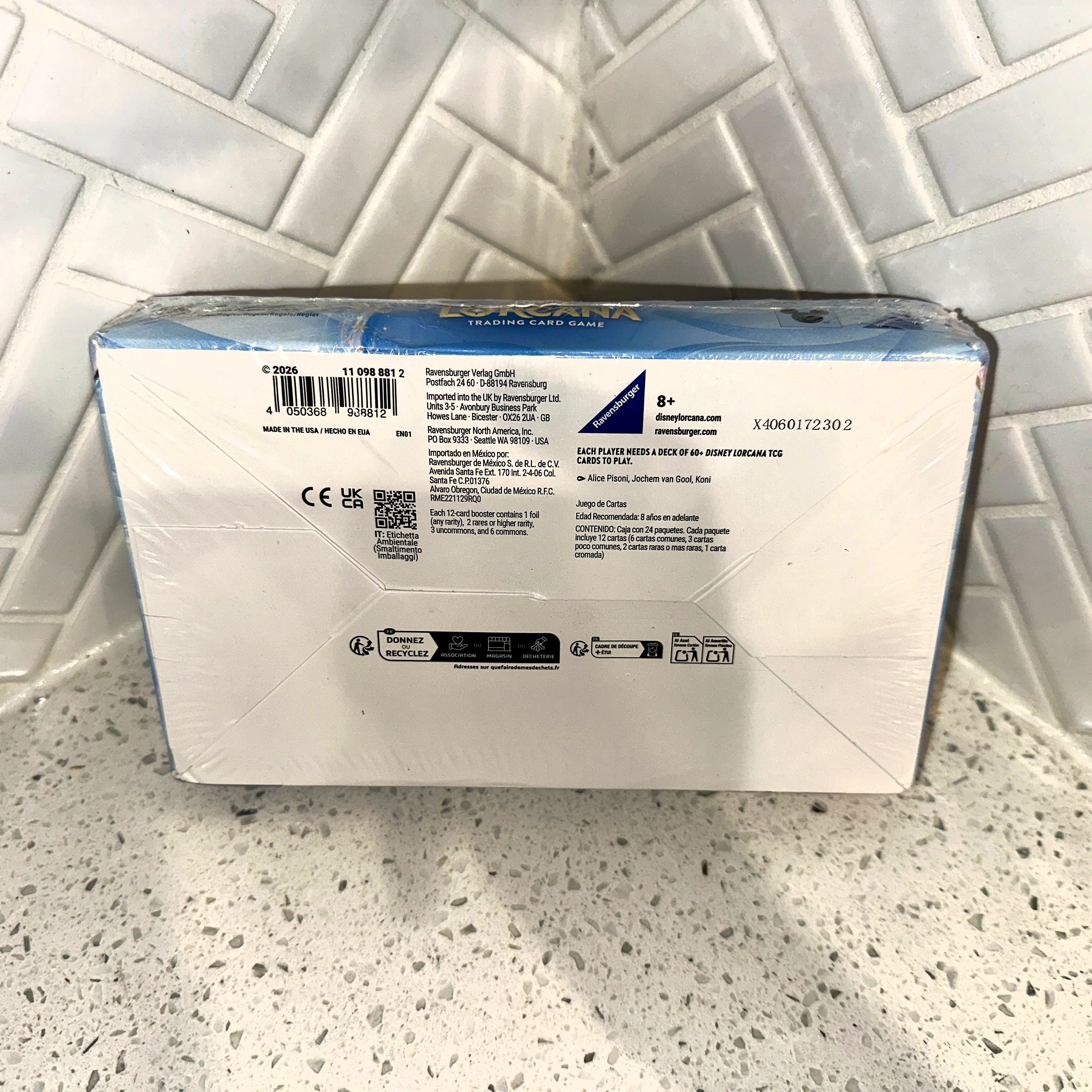Disney Lorcana TCG Winterspell Booster Display Box Bottom UPC Barcode – Limited Collectibles