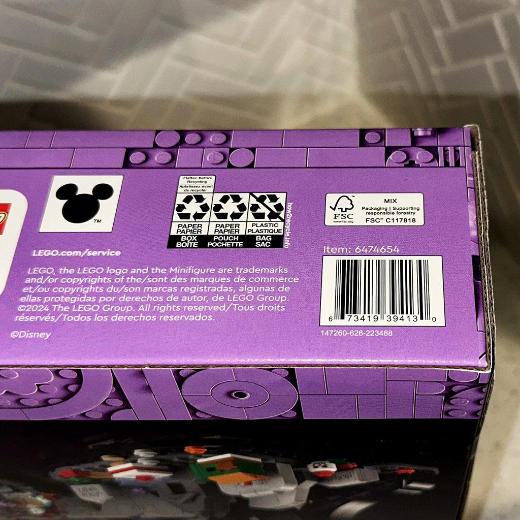 Disney Tim Burton's The Nightmare Before Christmas LEGO Ideas Set 21351 Bottom UPC Barcode
