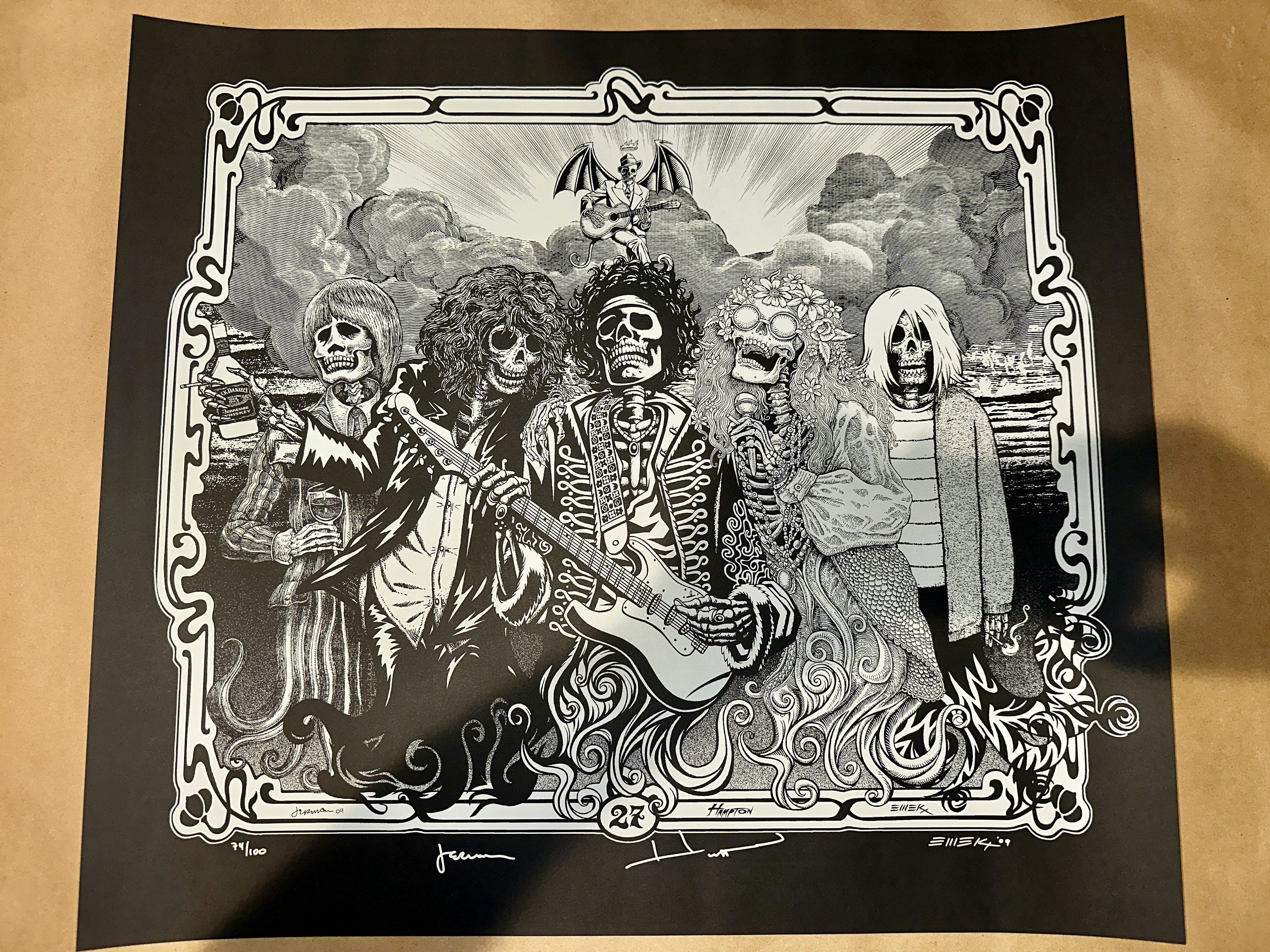 Emek Jermaine Rogers Justin Hampton - 27 Club Glow in the Dark Limited Edition Art Print - art_print – Limited Collectibles