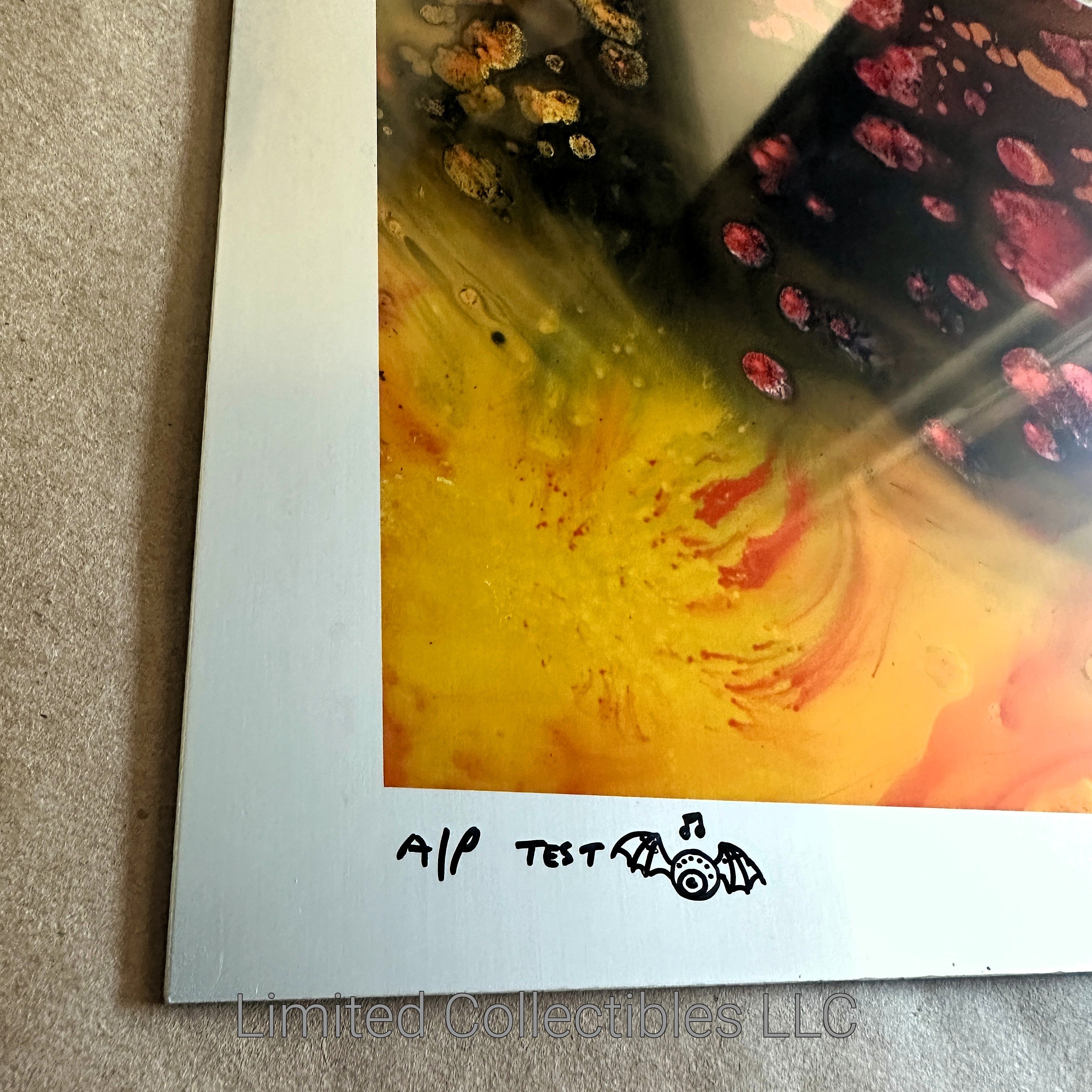 Emek Tool Berlin 2006 X-Ray Skull Rare Signed & Numbered Test Print on Anodized Aluminum Metal Corner 2 Numbering AP Doodle – Limited Collectibles