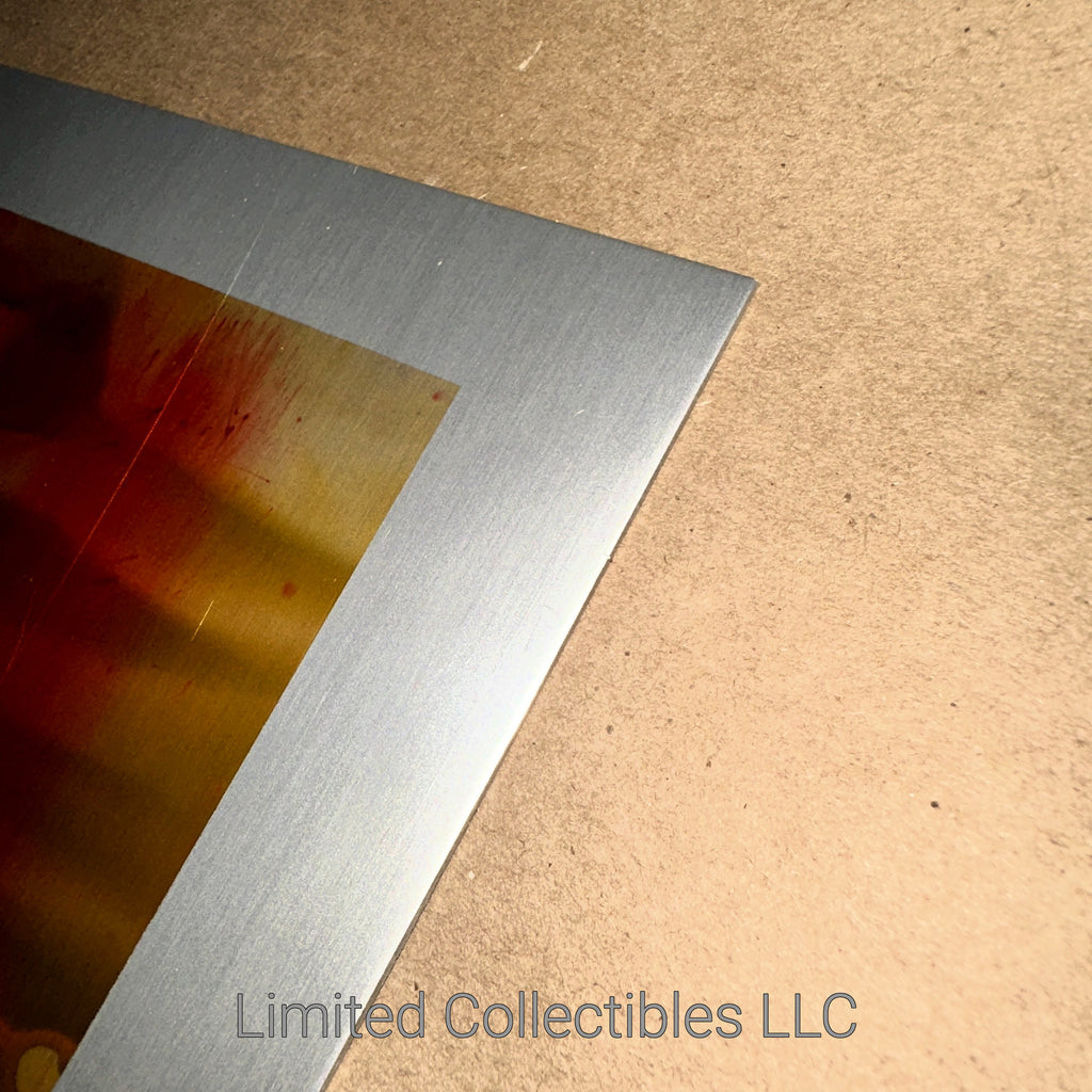 Emek Tool Berlin 2006 X-Ray Skull Rare Signed & Numbered Test Print on Anodized Aluminum Metal Corner 4