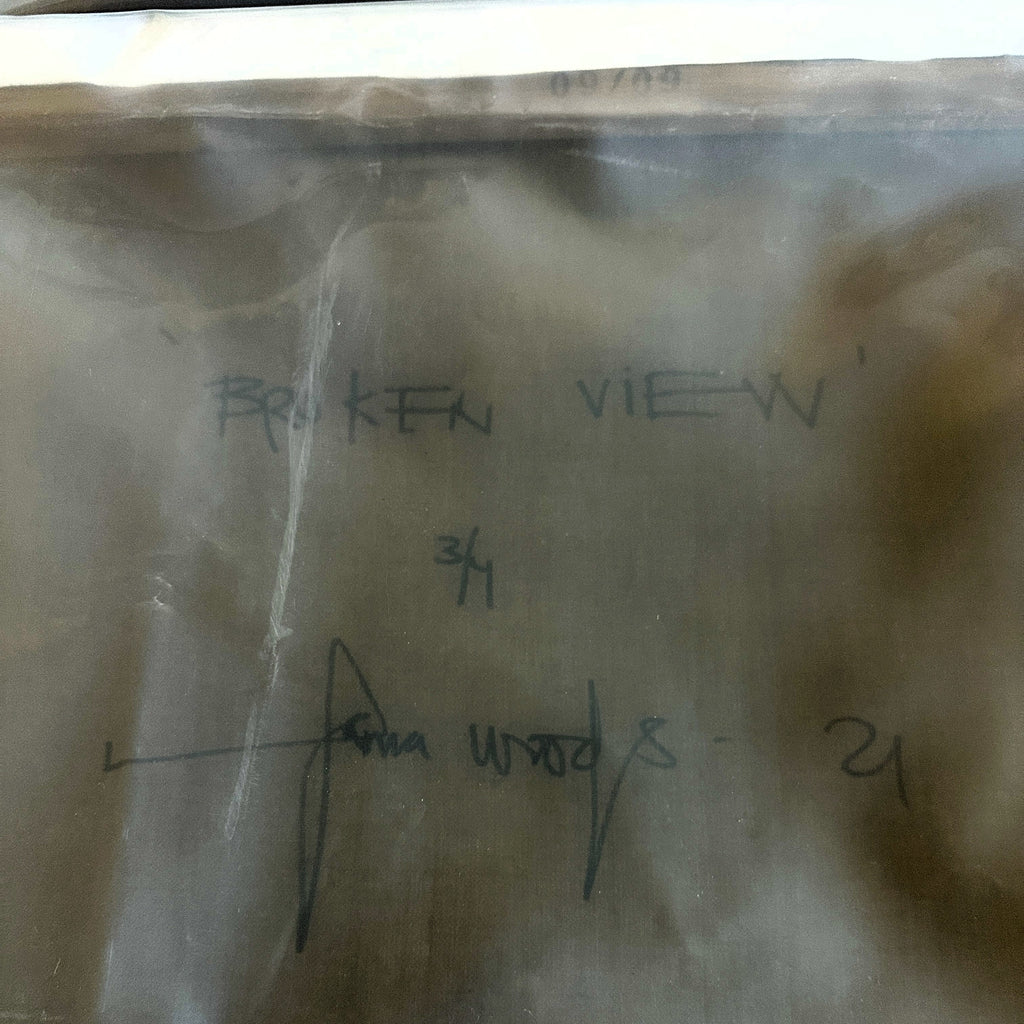 Hama Woods 2021 Broken View Original Unique Canvas Painting Rear Signature Markings