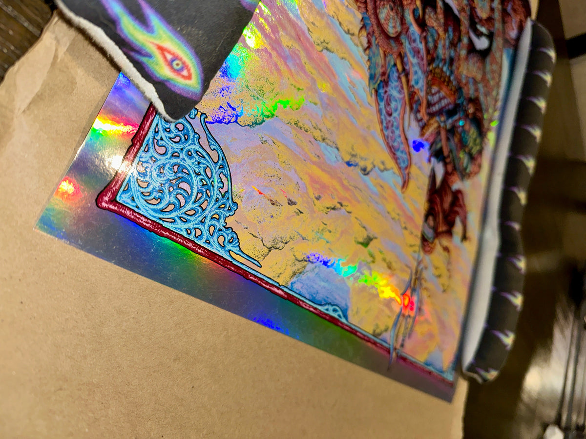 Primus 2017 Burlington Concert Poster Doodled Rainbow Foil Variant NC Winters Up Close Top Right – Limited Collectibles