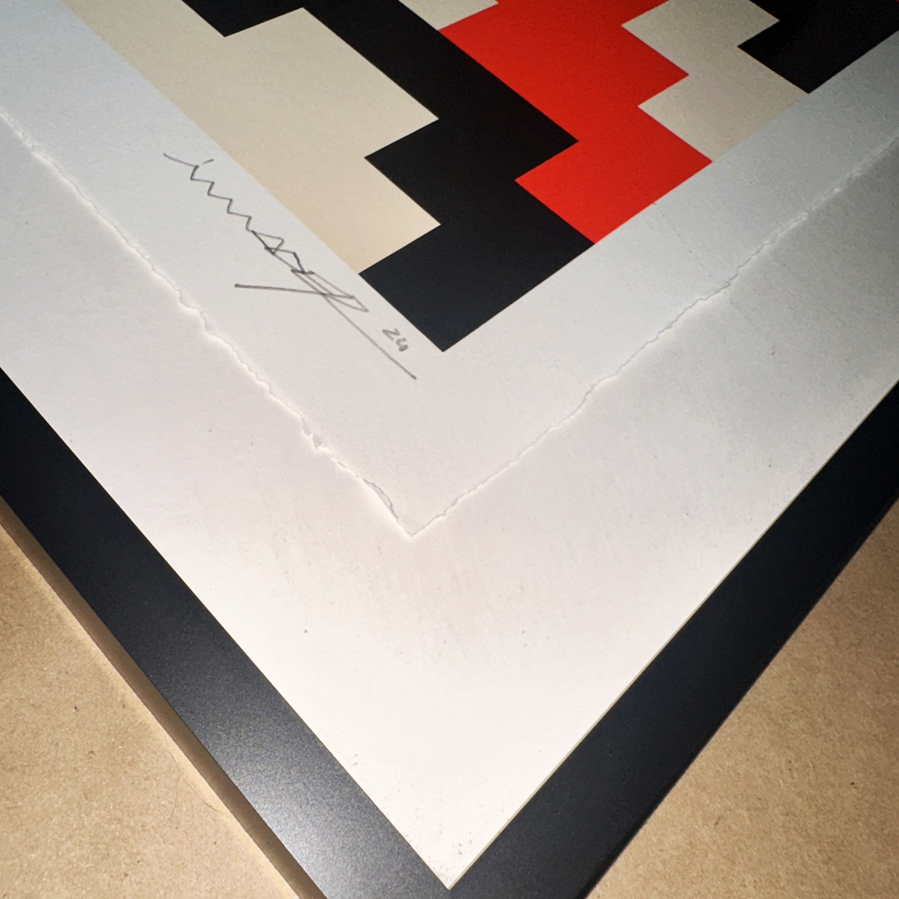 Invader Camo M3CM2 NVDR3-2 2024 Framed Camouflage Signed & Numbered Art Print Corner 1 Signature – Limited Collectibles