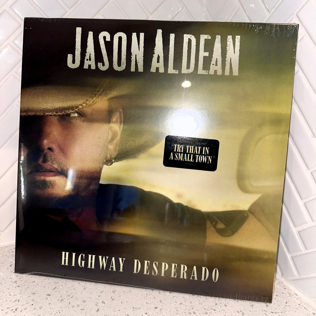 Jason Aldean - Highway Desperado LP Gold Clear Splatter Vinyl Record Autographed