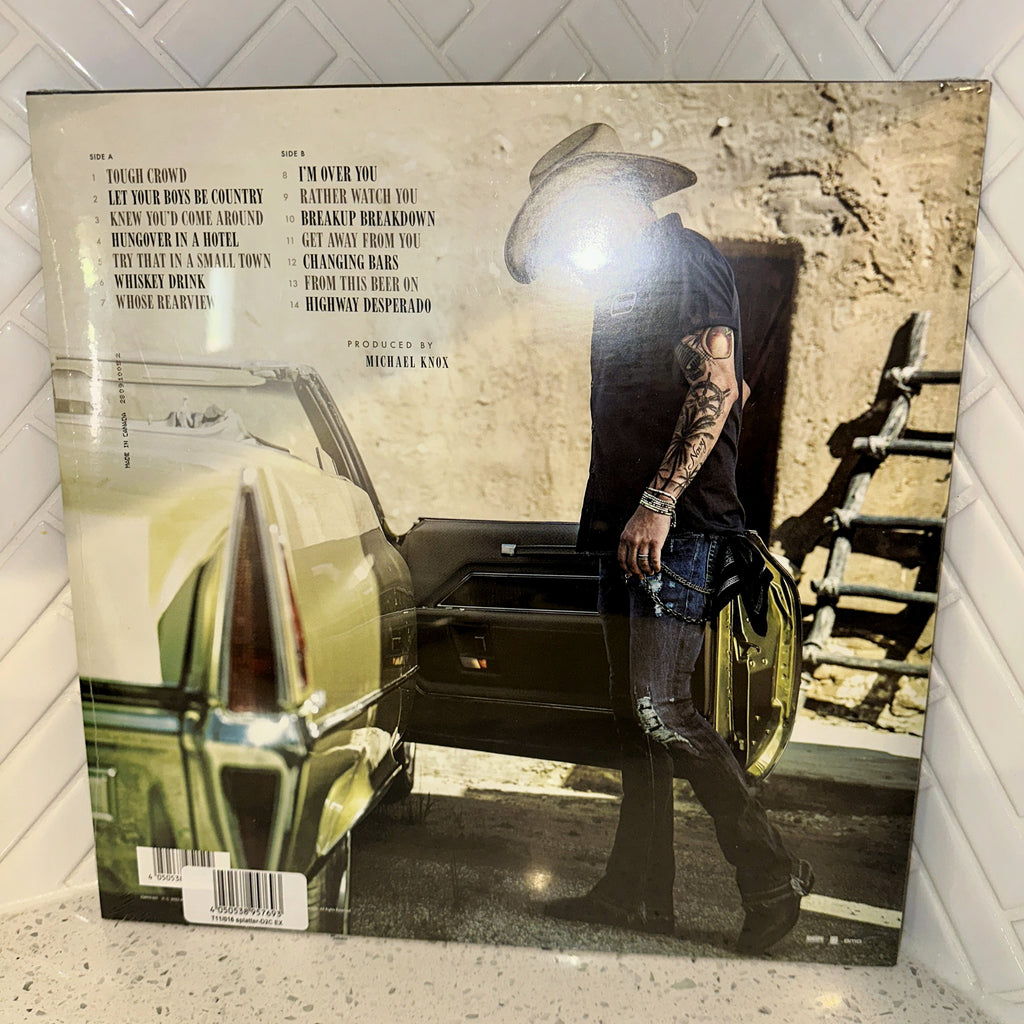 Jason Aldean - Highway Desperado LP Gold Clear Splatter Vinyl Record Autographed