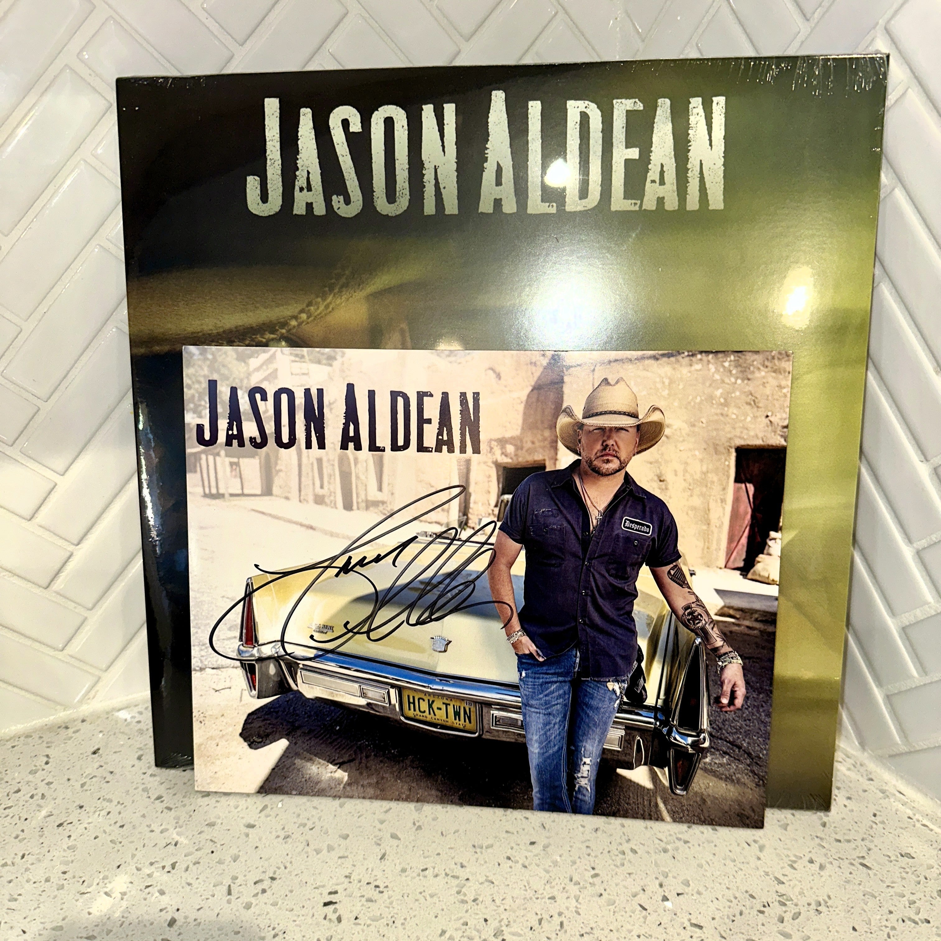 Jason Aldean - Highway Desperado LP Gold Clear Splatter Vinyl Record Autographed - media_vinyl – Limited Collectibles
