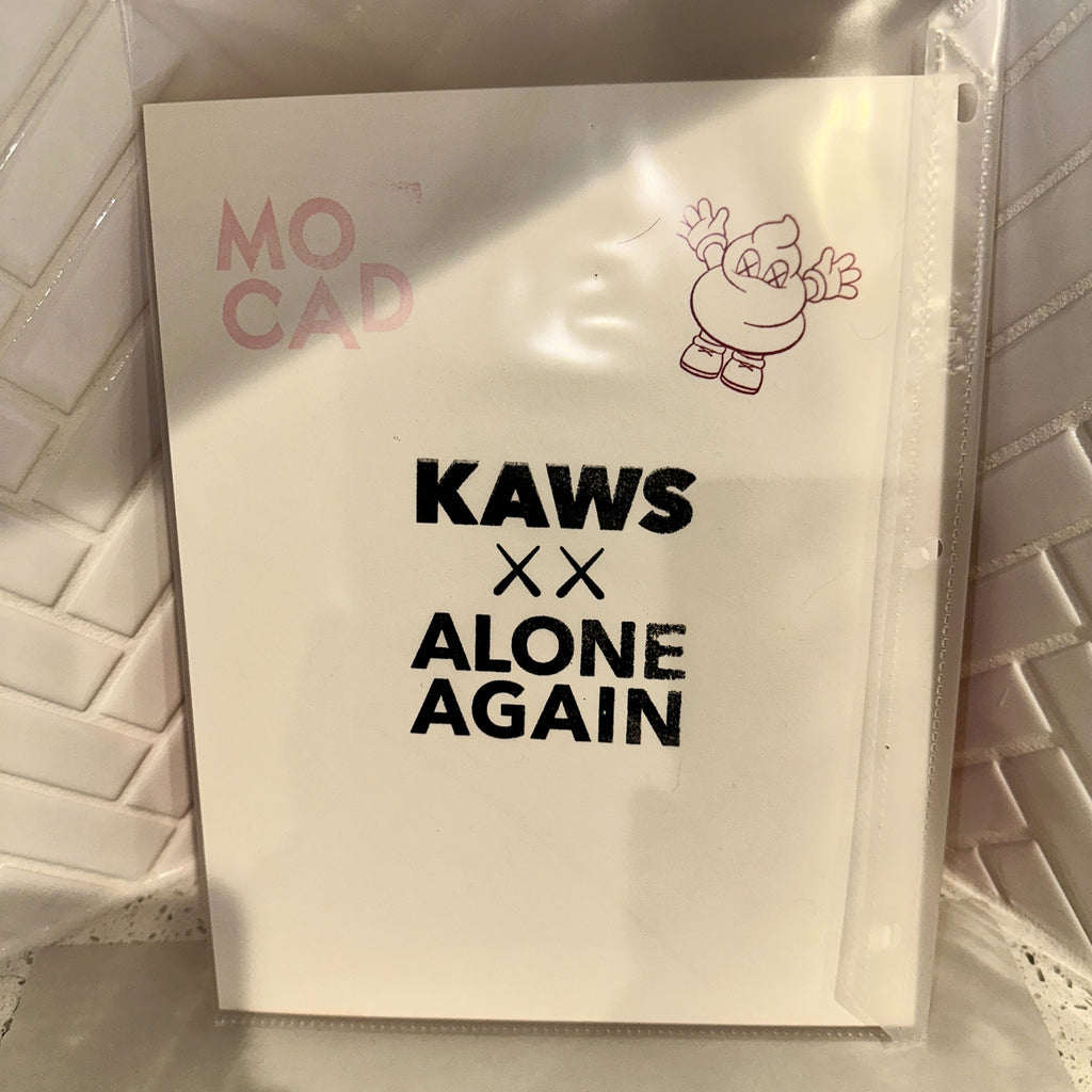 Kaws MOCAD 2019 Untitled Alone Again Signed Stamped Hand Colored Screenprint Sleeve Front
