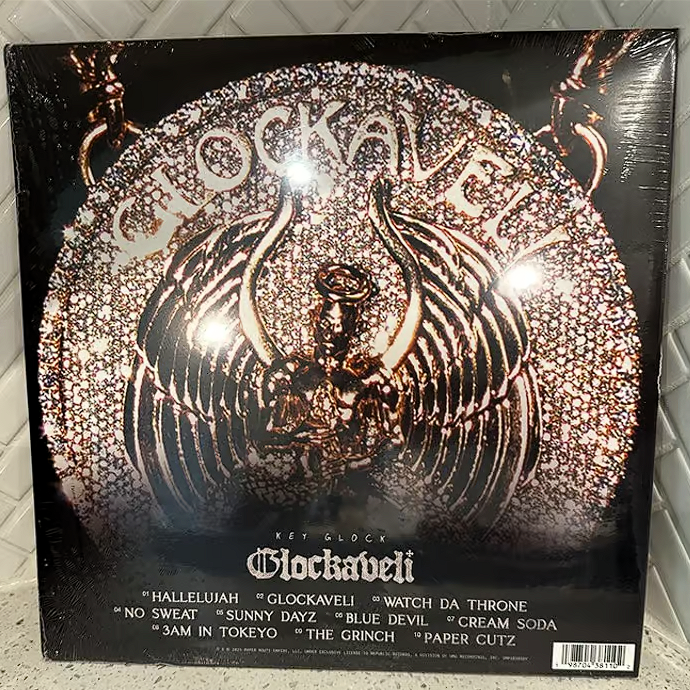 Key Glock Glockaveli LP Limited Edition Signed Autographed Red Vinyl Record Rear