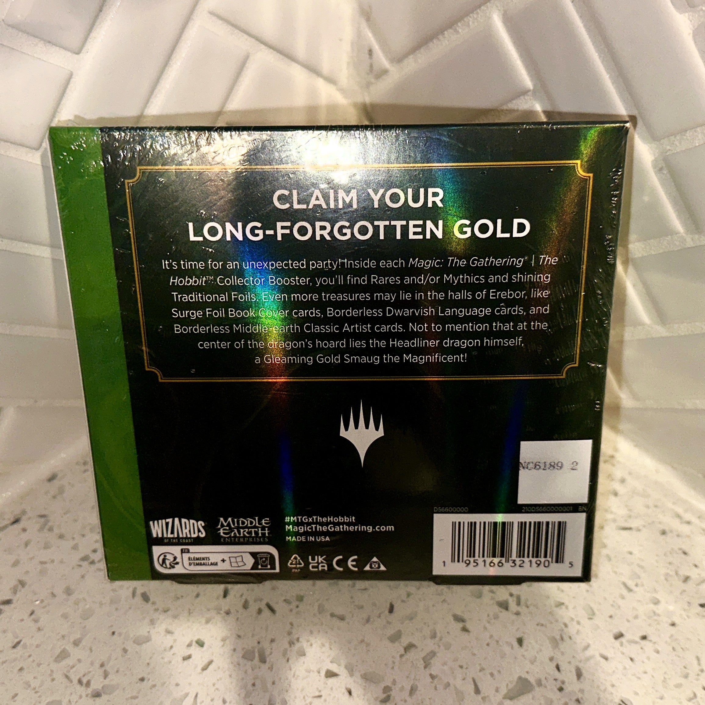 Magic The Gathering HOB The Hobbit Collector Booster Display Box Rear UPC Barcode – Limited Collectibles