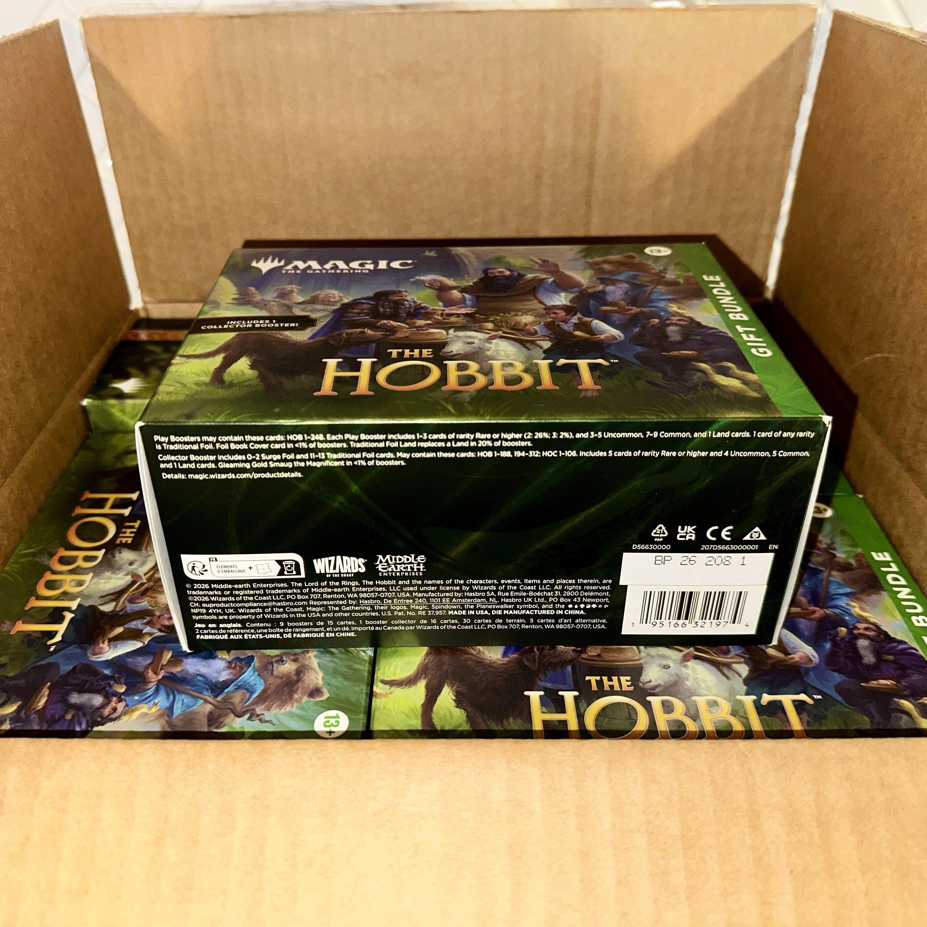 Magic The Gathering HOB The Hobbit Collector Booster Gift Bundle Box Shipment Bottom UPC Barcode – Limited Collectibles