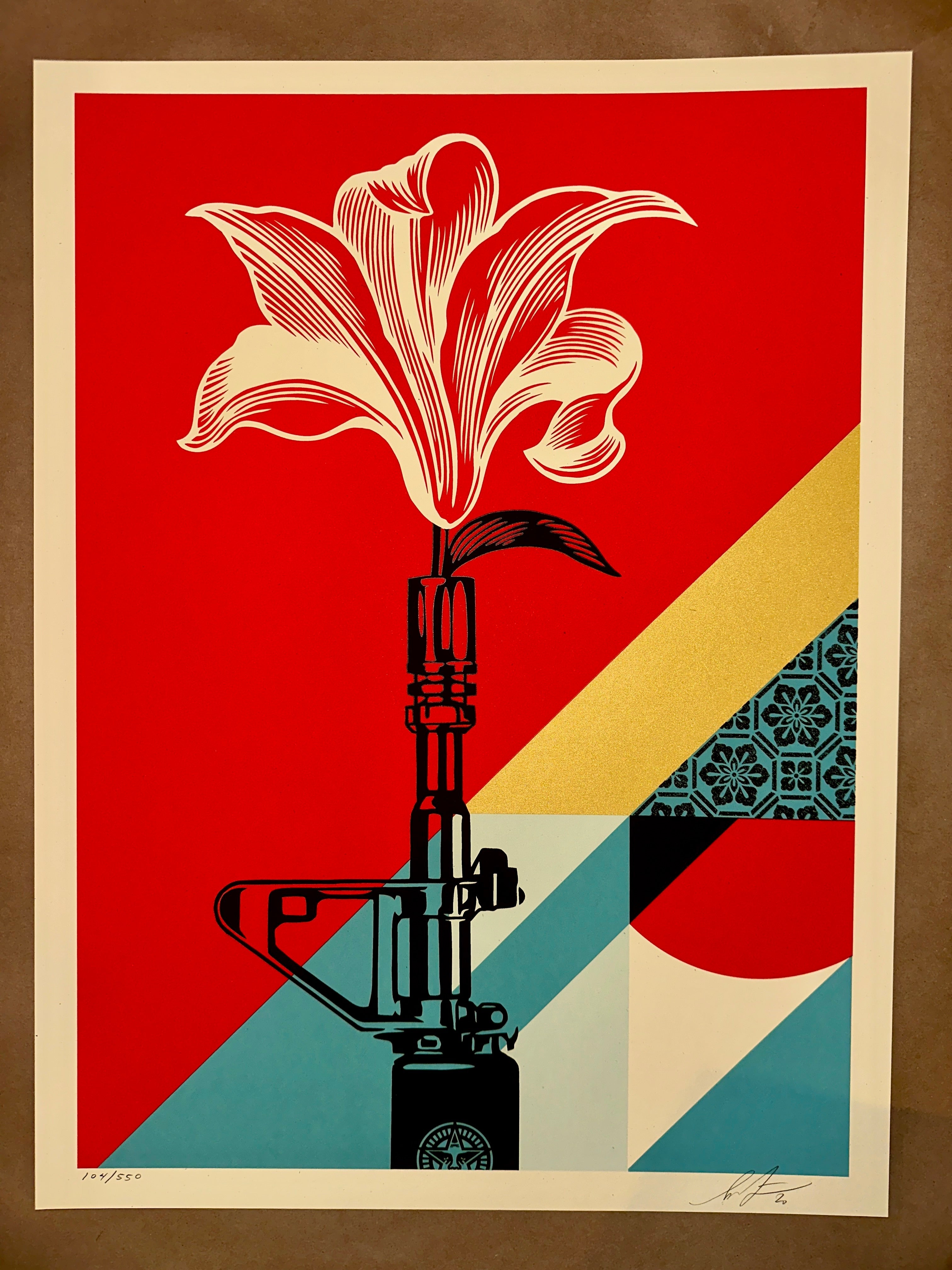 Shepard Fairey (Obey Giant) ~ AK-47 Lotus - art_print – Limited Collectibles