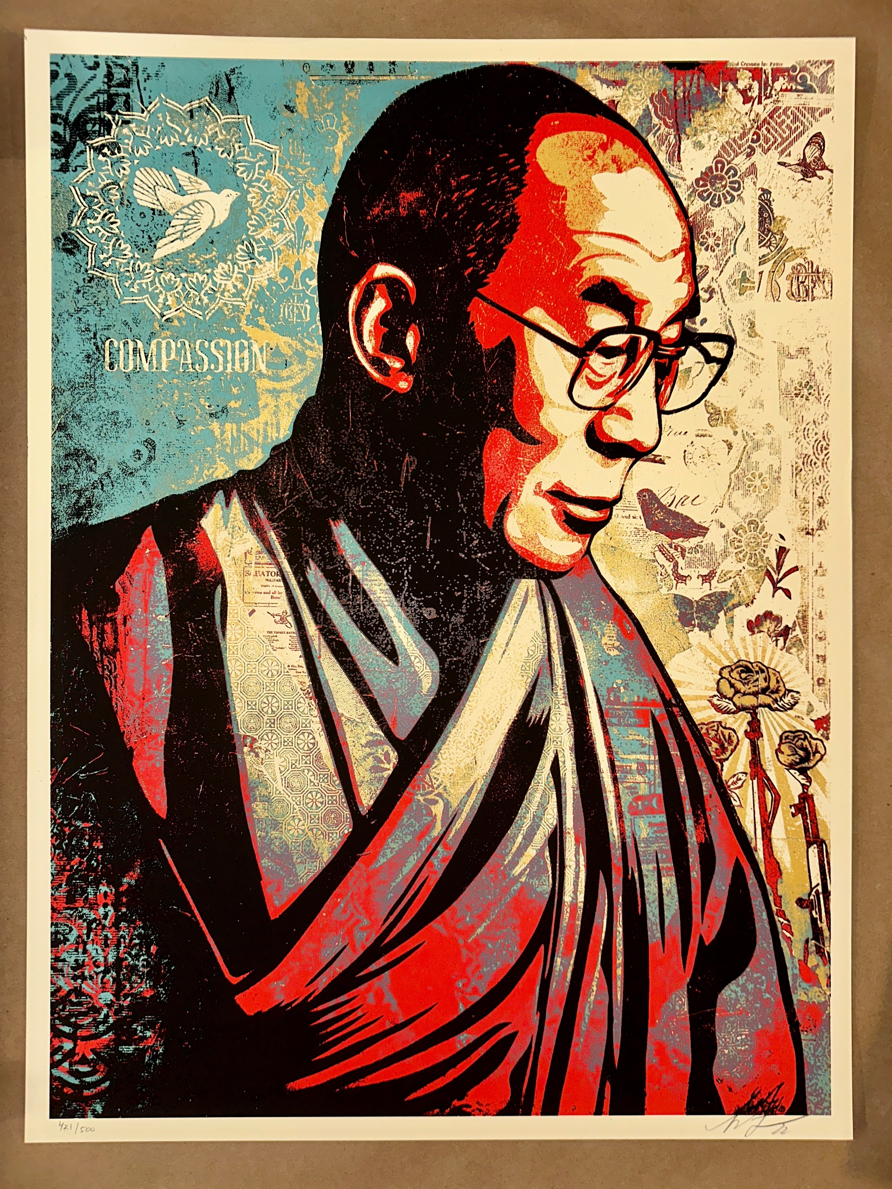 Shepard Fairey (Obey Giant) ~ Dalai Lama Compassion - art_print – Limited Collectibles