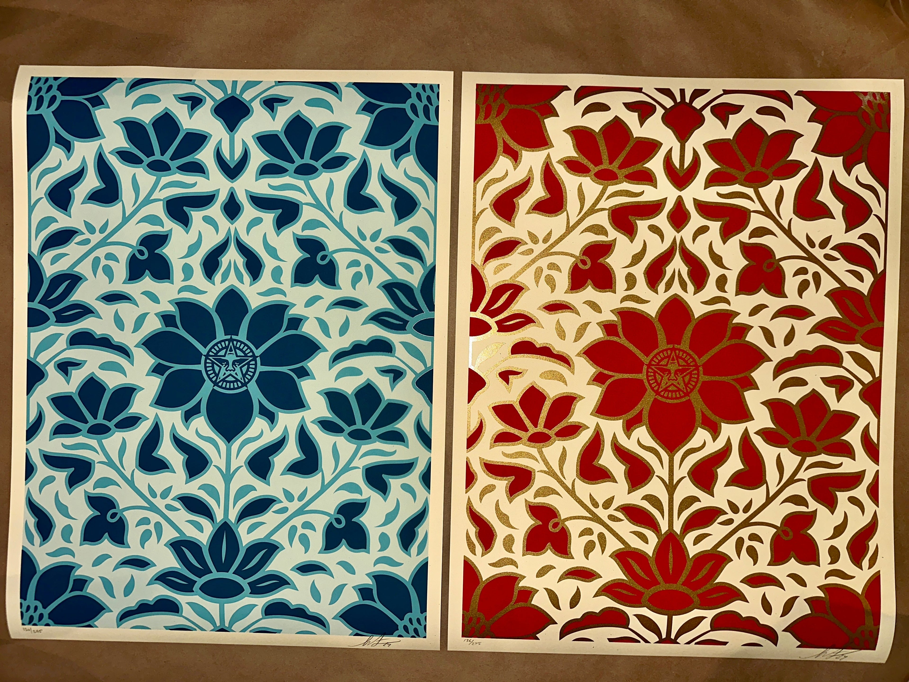 Shepard Fairey (Obey Giant) ~ Obey Deco Floral Pattern (Set) - art_print – Limited Collectibles