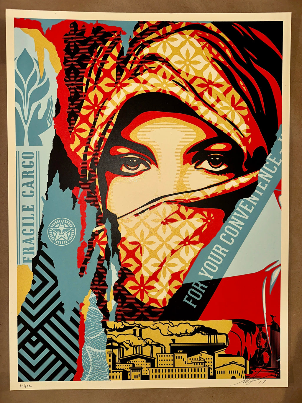 Shepard Fairey - Golden Future for Some (Diptych) - Signed & Numbered 2017 Screen Print