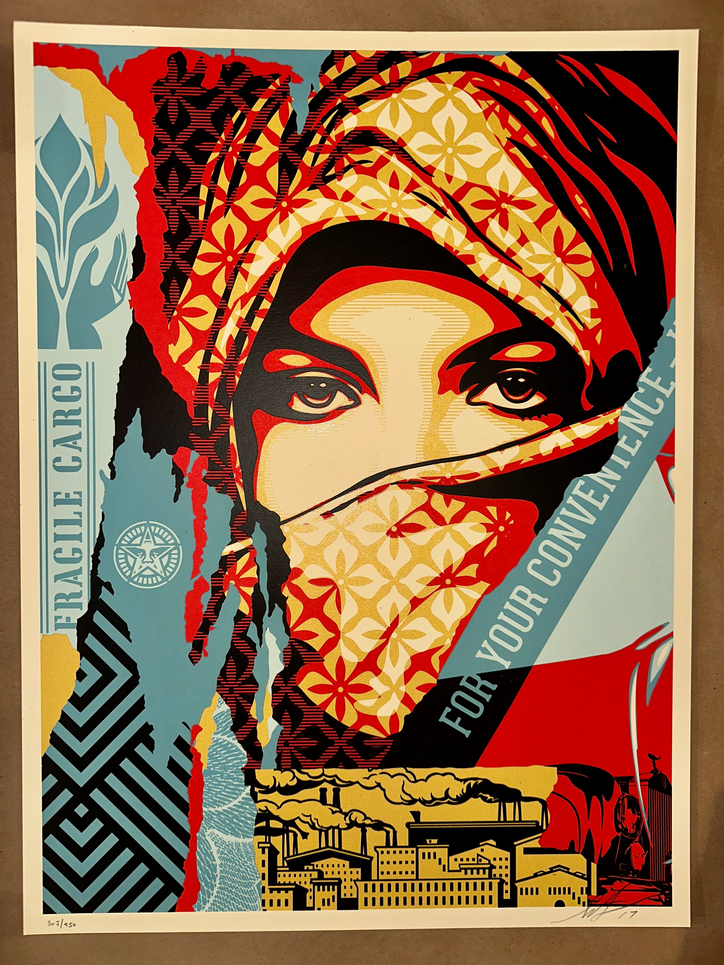 Shepard Fairey - Golden Future for Some (Diptych) - Signed & Numbered 2017 Screen Print – Limited Collectibles