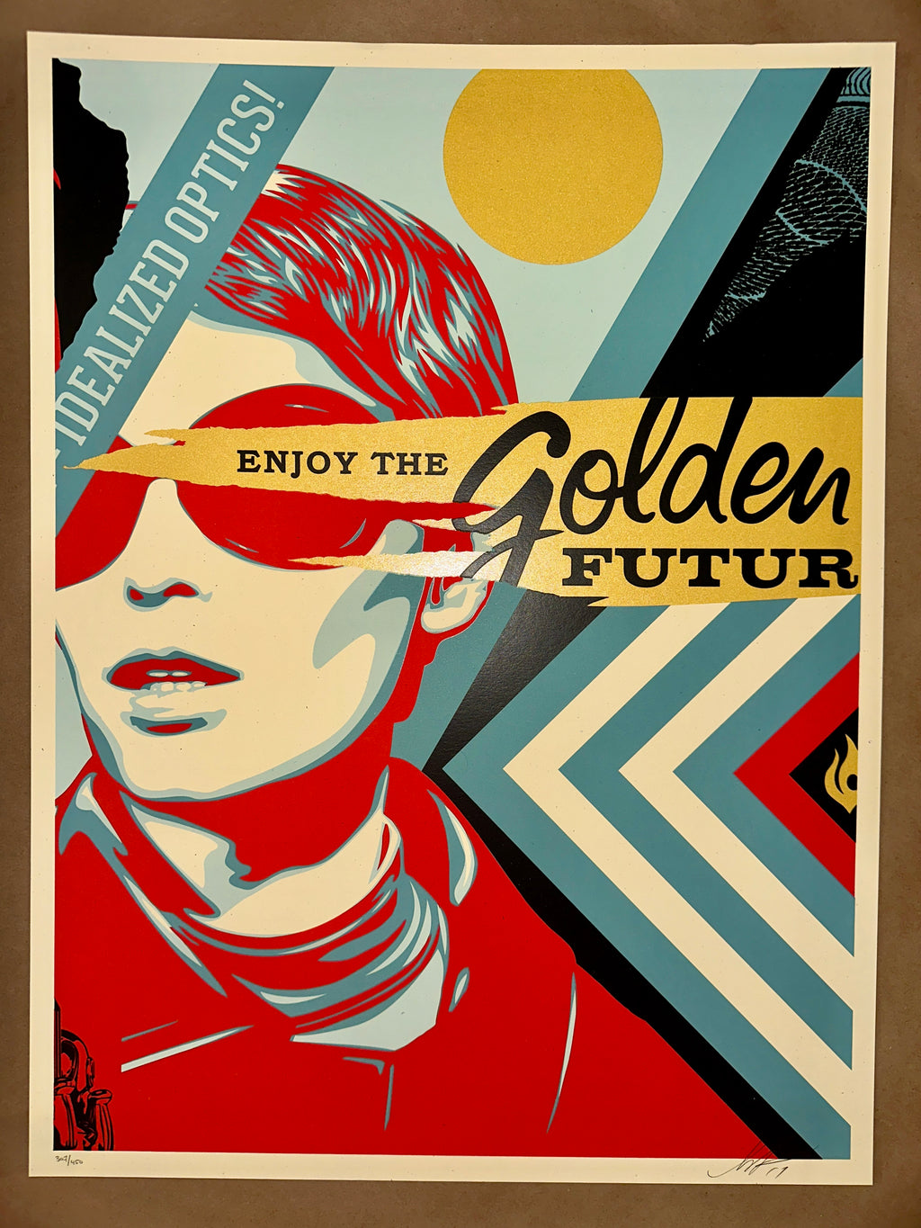 Shepard Fairey - Golden Future for Some (Diptych) - Signed & Numbered 2017 Screen Print
