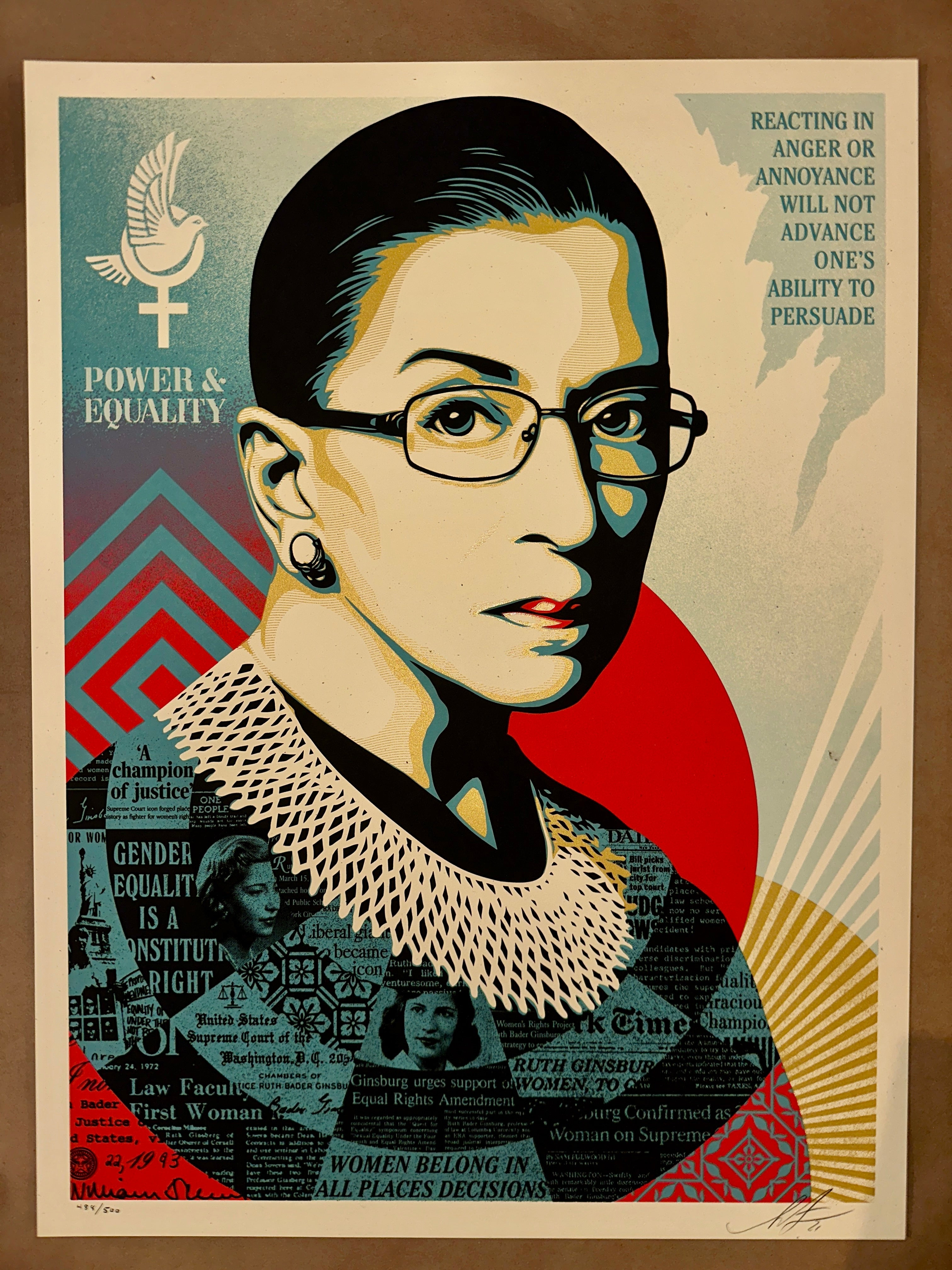 Shepard Fairey (Obey Giant) ~ A Champion of Justice (Ruth Bader Ginsburg) - art_print – Limited Collectibles