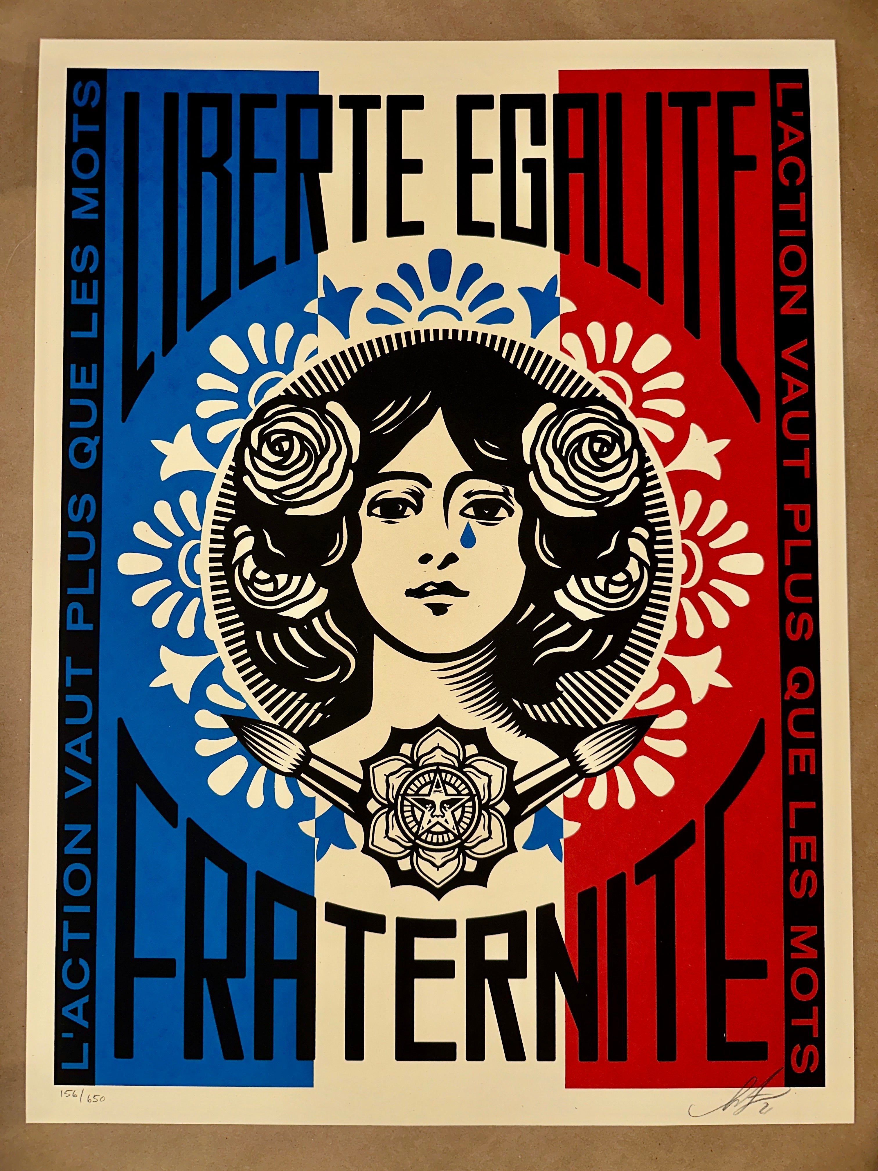 Shepard Fairey (Obey Giant) ~ Marianne: L'Action Vaut Plus Que Les Mots - art_print – Limited Collectibles