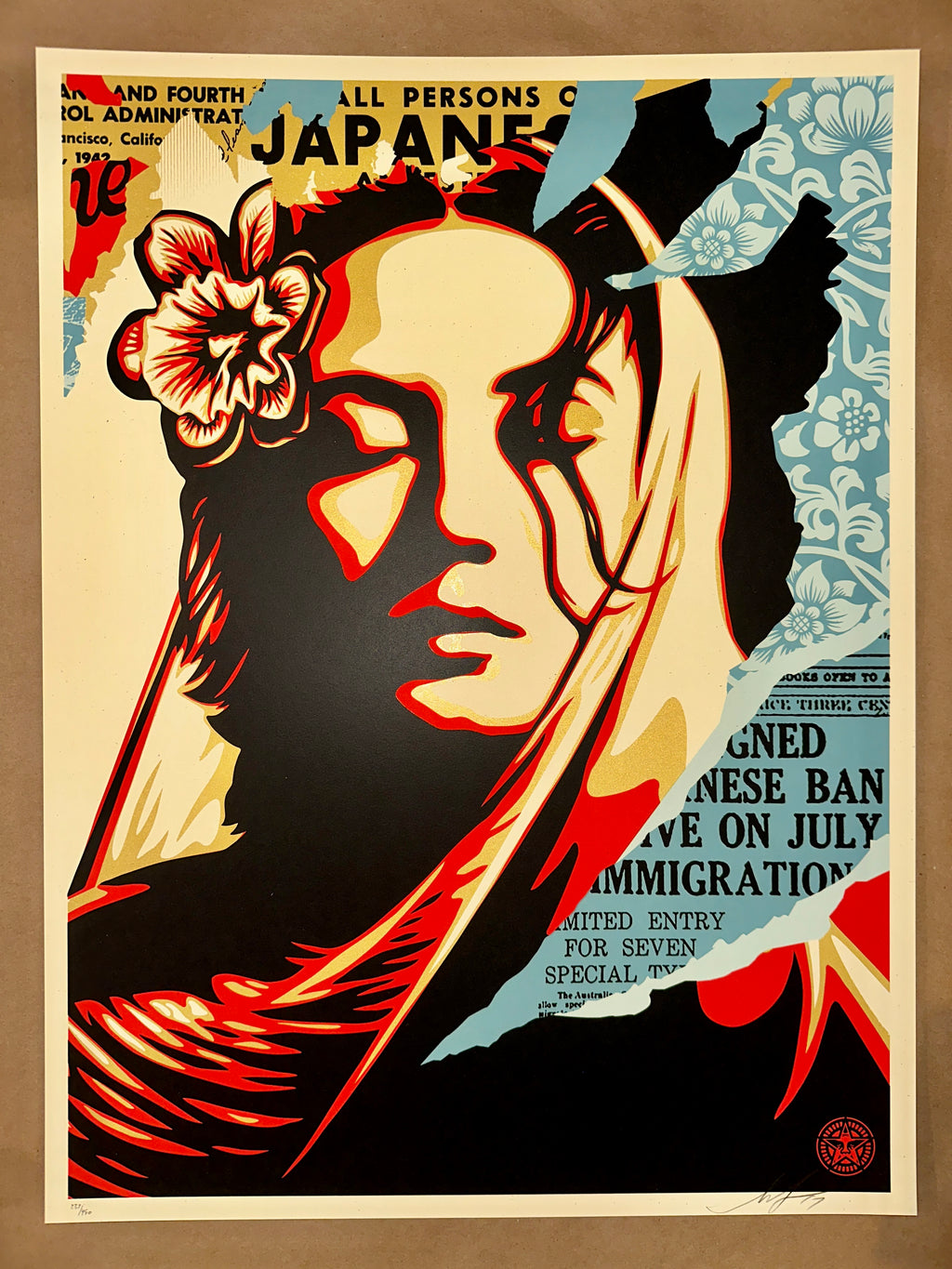 Shepard Fairey - Welcome Visitor Diptych - Signed & Numbered 2017 Screen Print Set