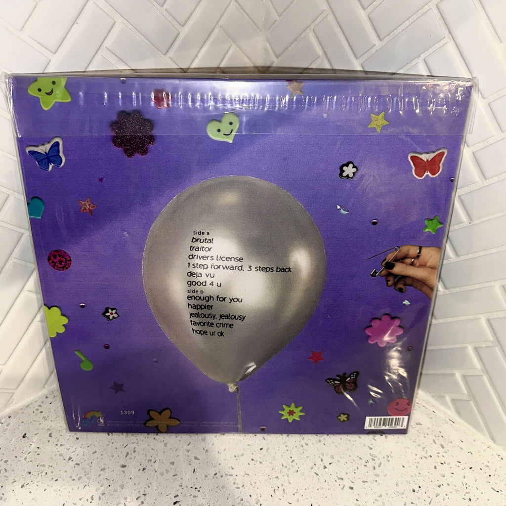 Olivia Rodrigo Sour 2LP Limited Numbered IVC Edition Purple Marbled Vinyl Record Rear
