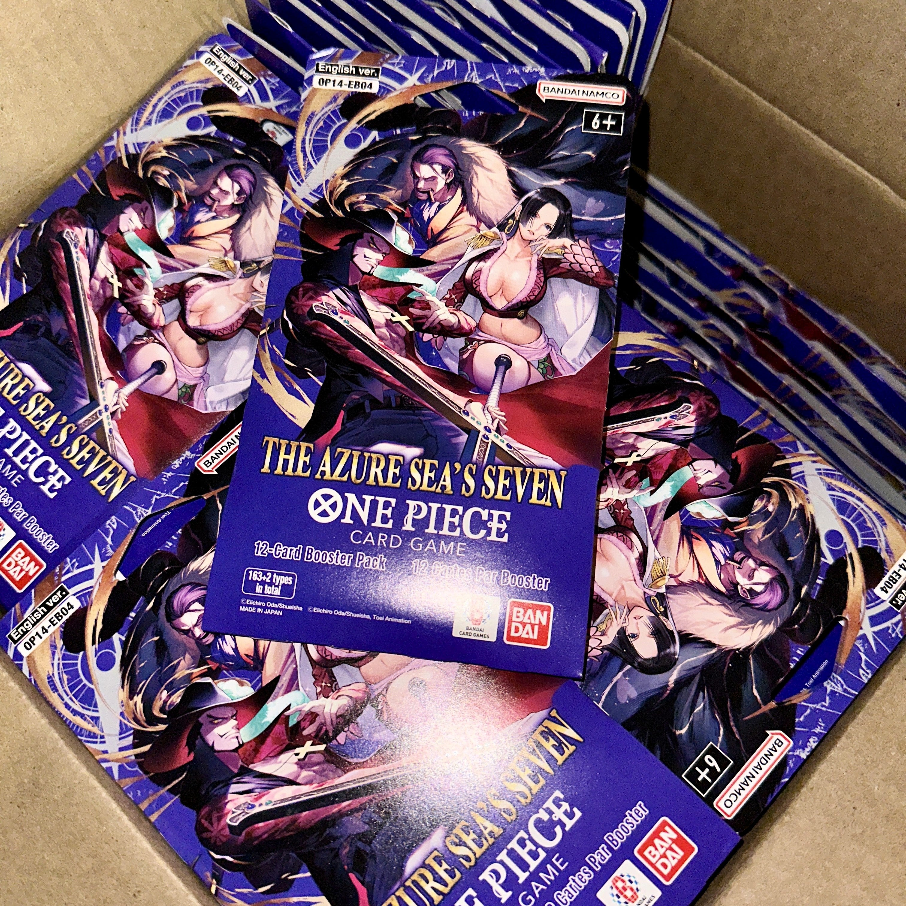 op14 booster box One Piece OP14 The Azure Sea's Seven Sleeved Booster Pack