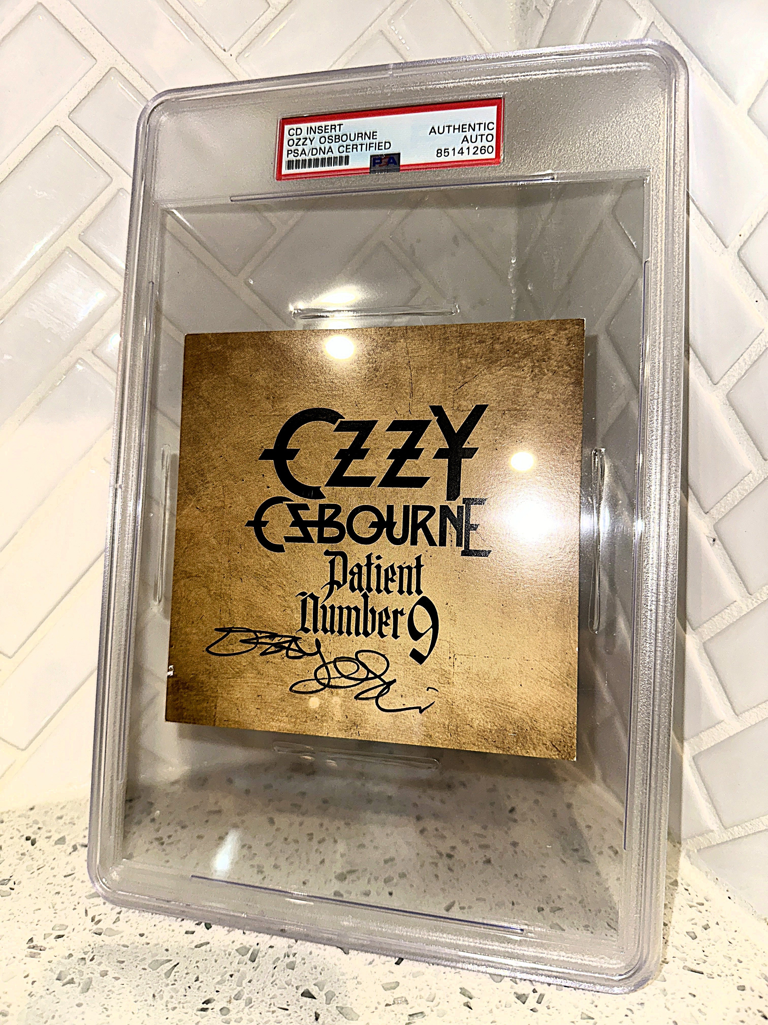 Ozzy Osbourne PSA Certified Authentic Hand-Written Autograph Signature on CD Art Card Insert Angle 1 – Limited Collectibles