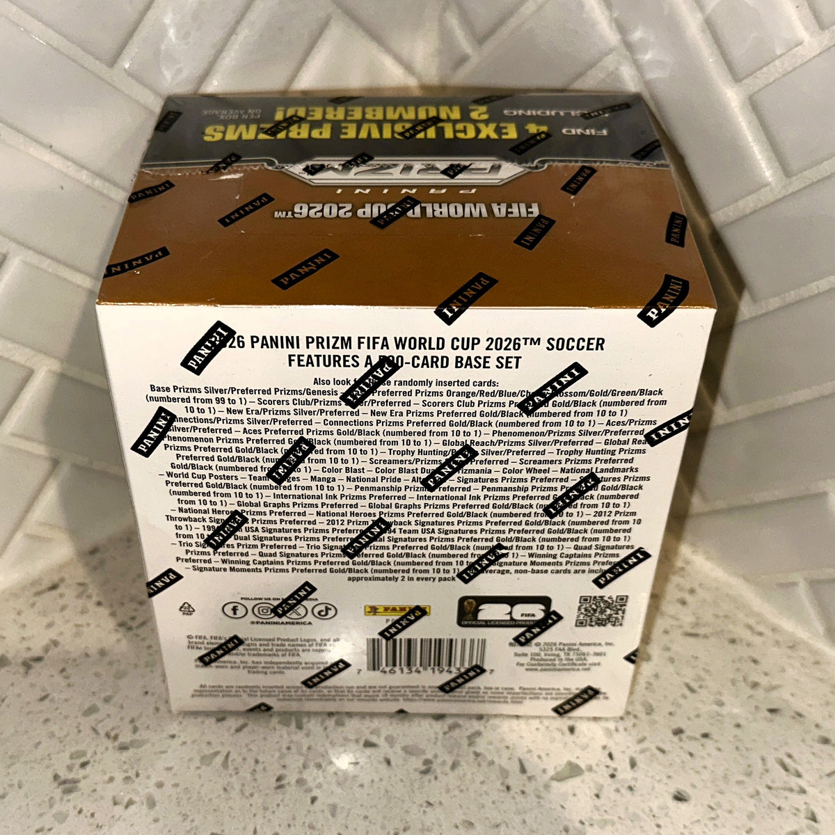 Panini Prizm FIFA World Cup Soccer 2026 Hobby Preferred Box Rear UPC Barcode – Limited Collectibles