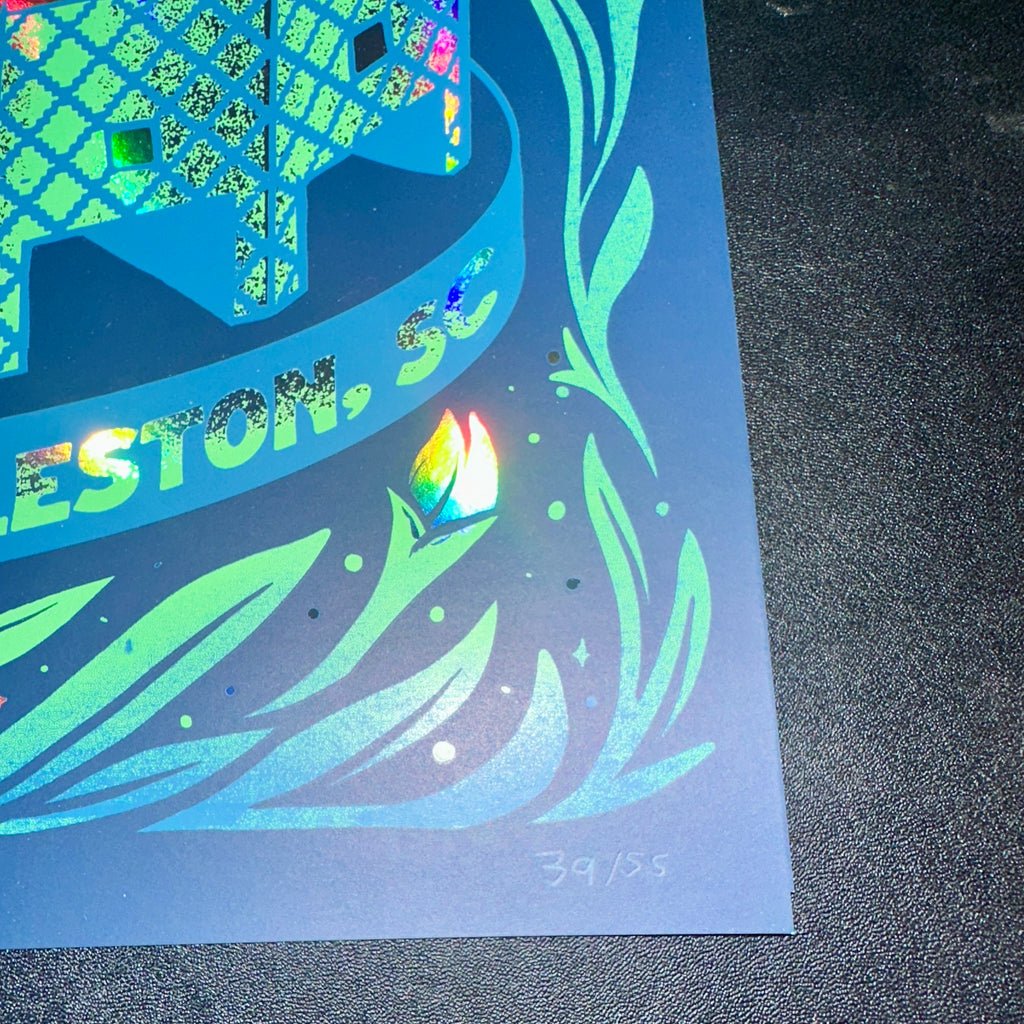 Phish Charleston 2025 Limited Artist Edition Foil Variant Poster Lewy Jones Corner Numbering