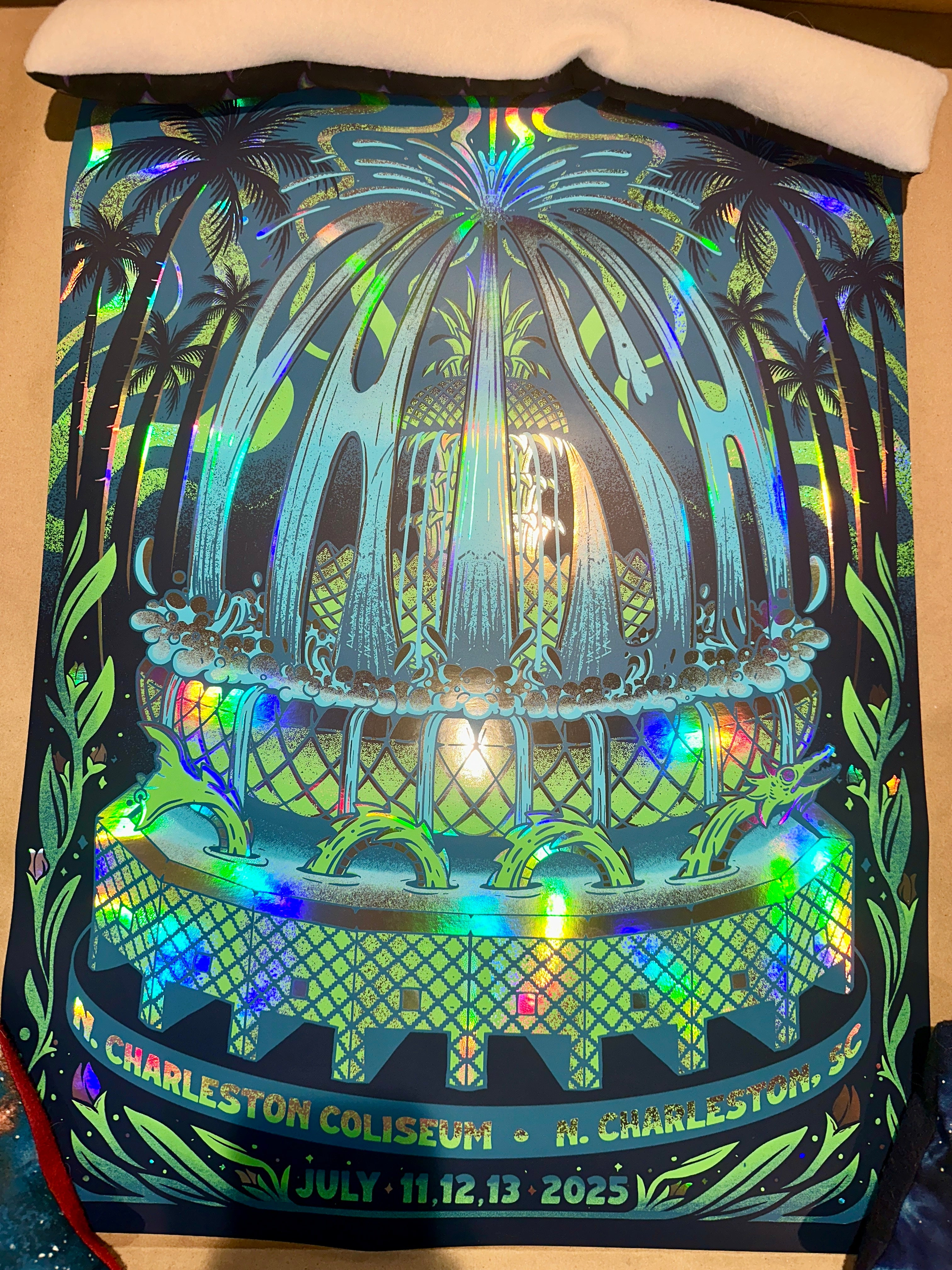 Phish Side Crease Charleston 2025 Limited Artist Edition Foil Variant Poster Lewy Jones Front – Limited Collectibles