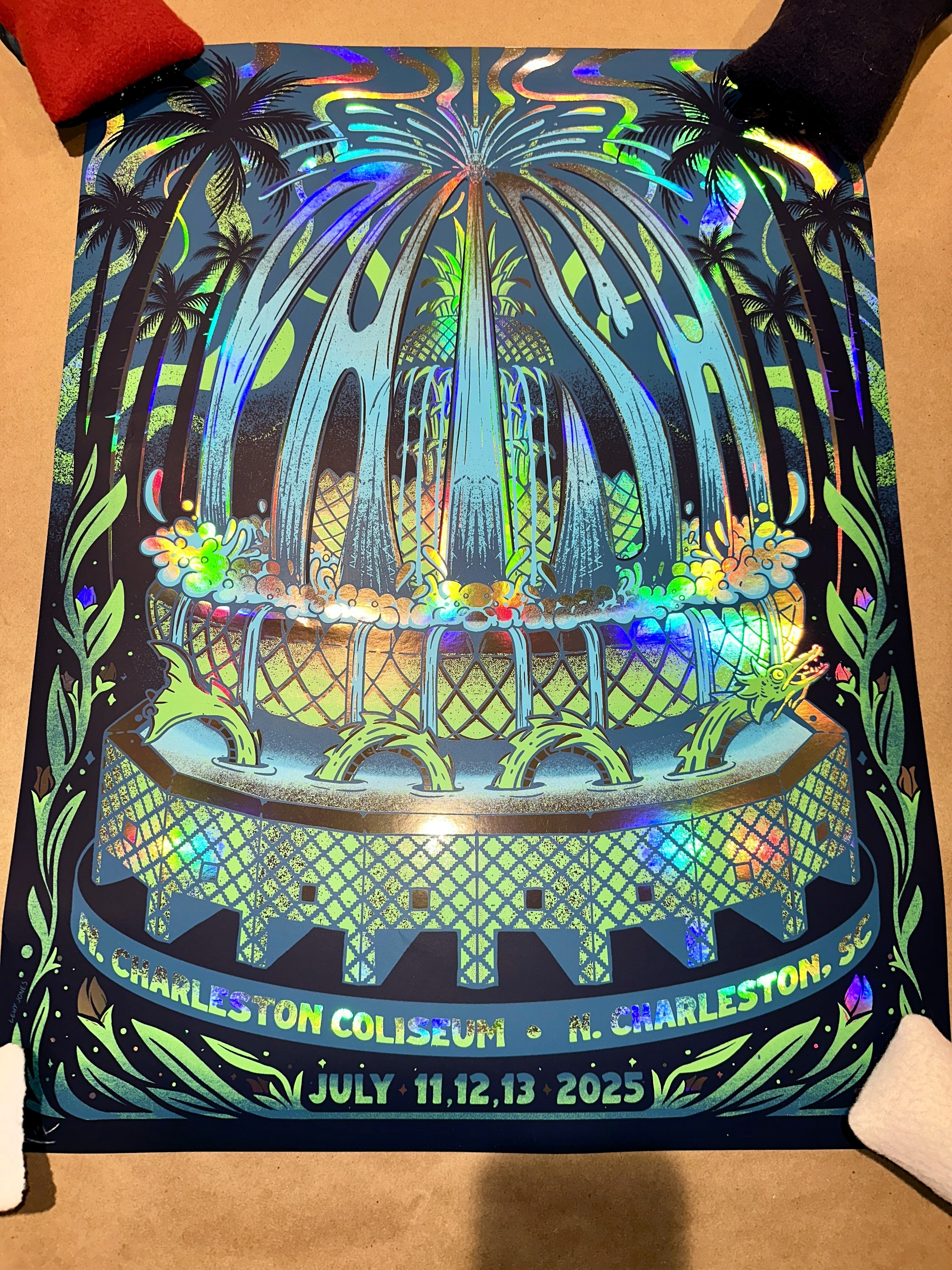 Phish Charleston 2025 Limited Artist Edition Foil Variant Poster Front – Limited Collectibles
