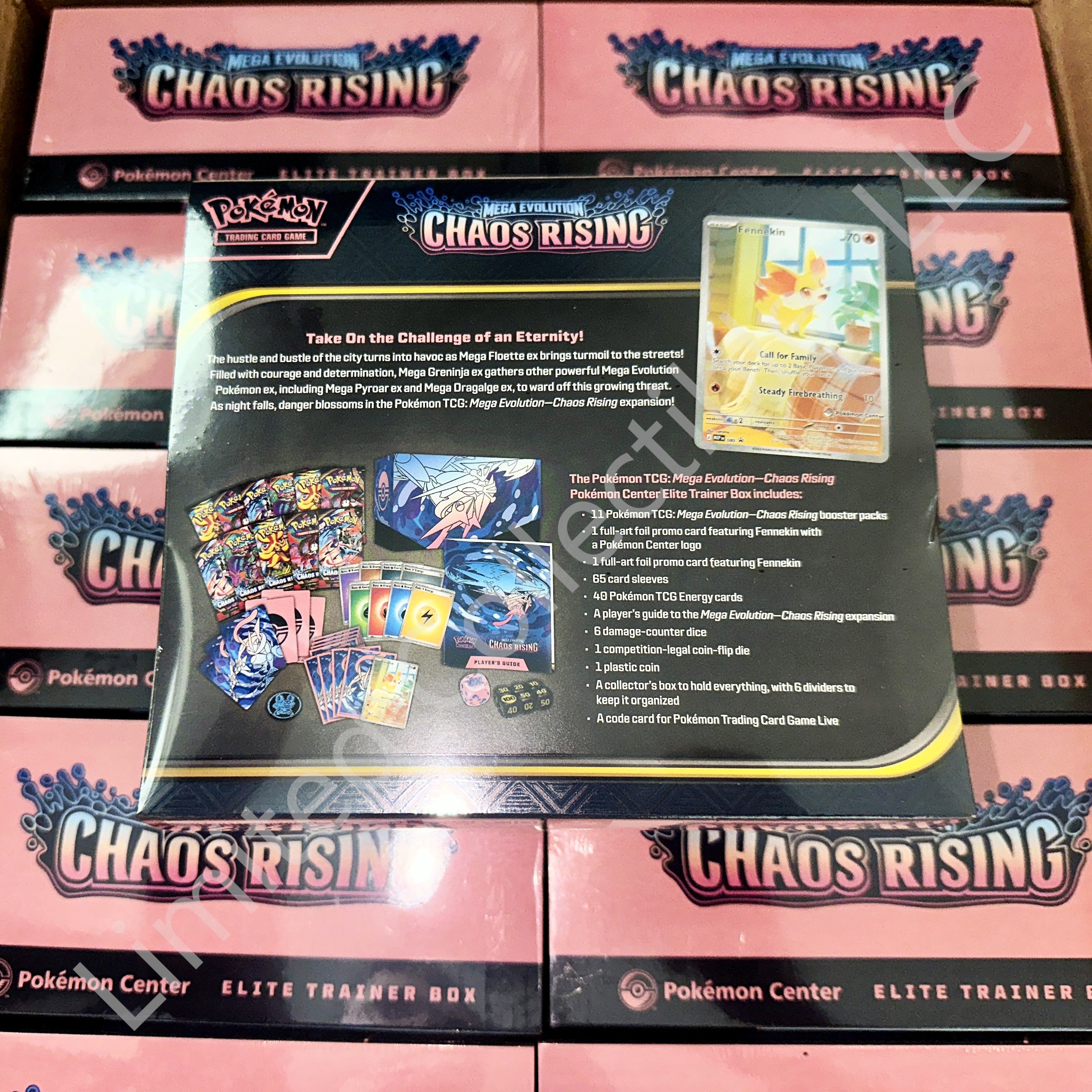 Pokémon TCG ME04 Chaos Rising Elite Trainer Box ETB (Pokémon Center Exclusive) Shipment Rear – Limited Collectibles