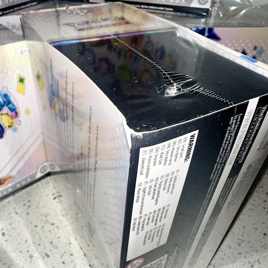 Pokémon TCG Scarlet Violet Prismatic Evolutions Elite Trainer Box Scratch n Dent