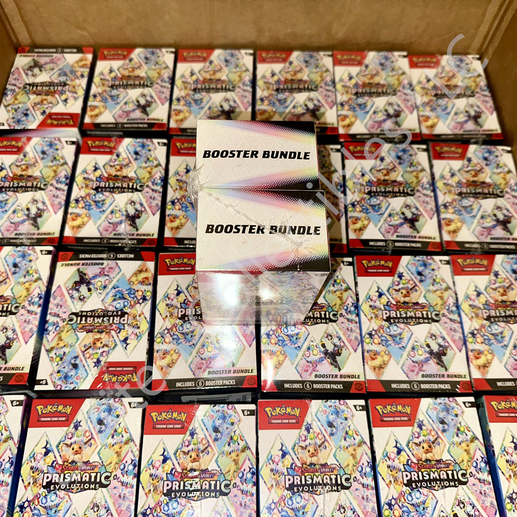 Pokemon TCG Scarlet & Violet Prismatic Evolutions Booster Bundle Box (2-Pack) Shipment Top Angle